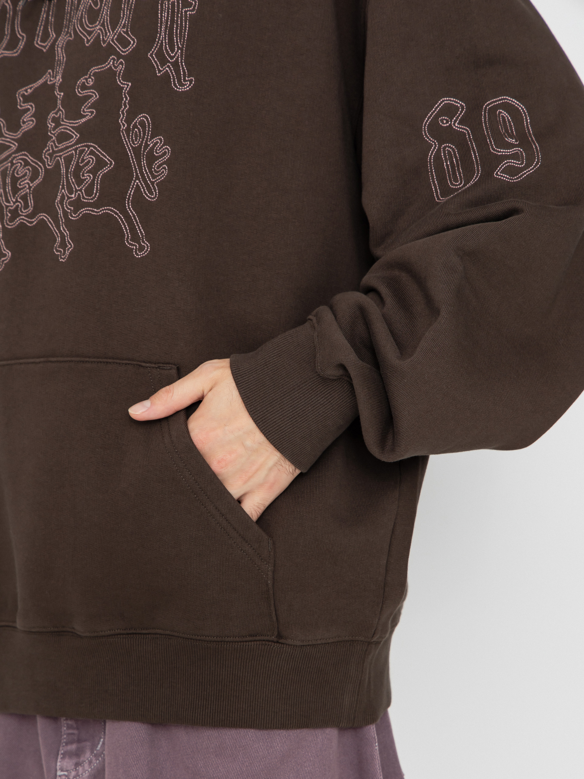 Суитшърт с качулка Carhartt WIP Hackwork HD (vitola/glassy pink)