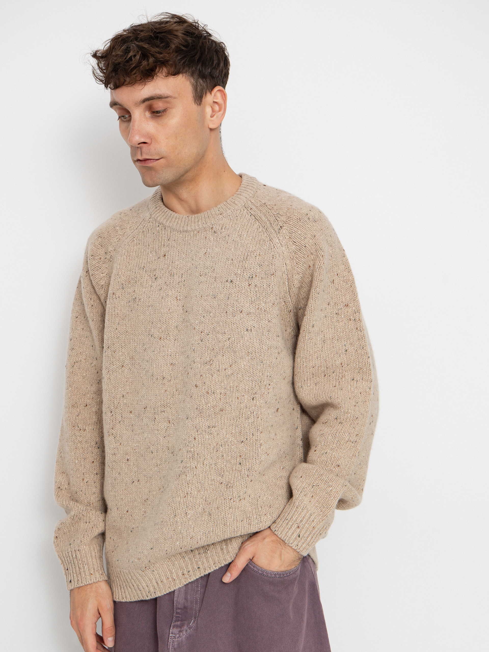 Пуловер Carhartt WIP Anglistic (speckled fleur de sel)
