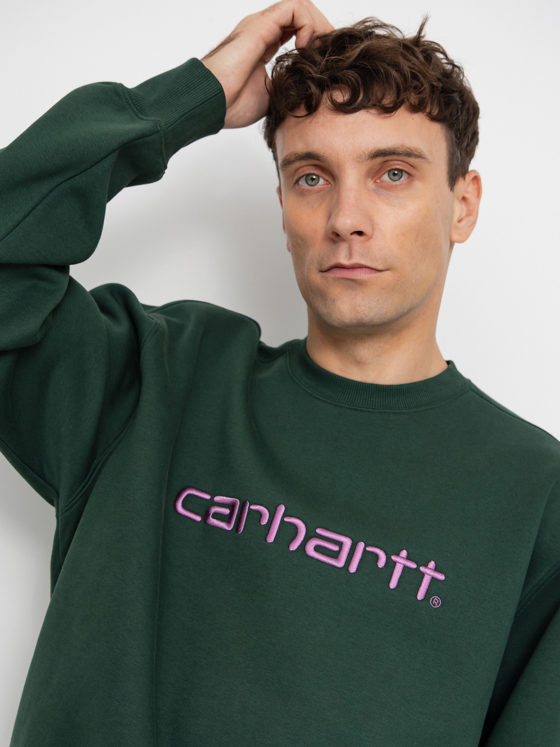 Суитшърт Carhartt WIP Carhartt (sycamore tree/phlox)