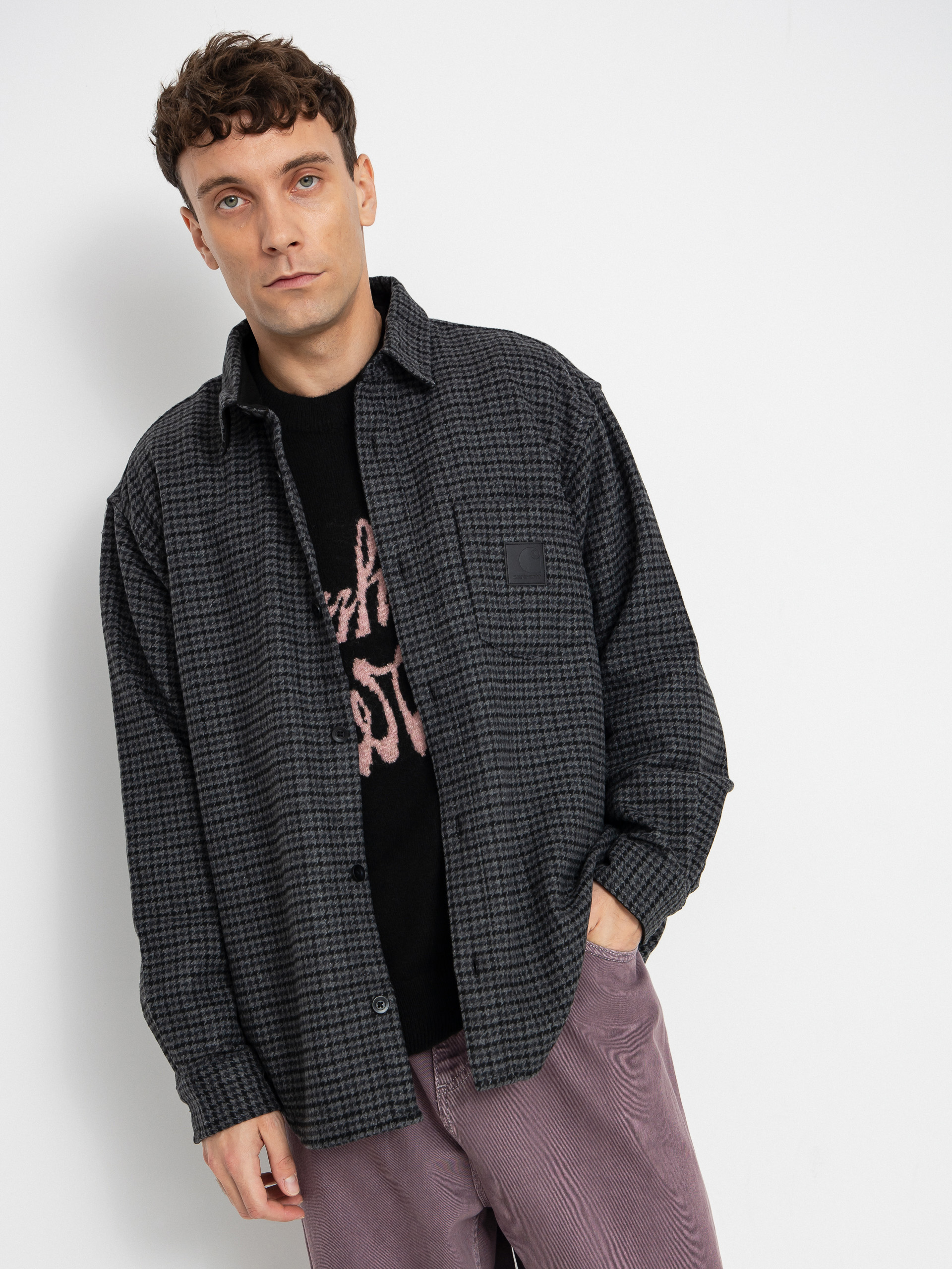 Риза Carhartt WIP Lowis (lowis houndstooth/grey heather)