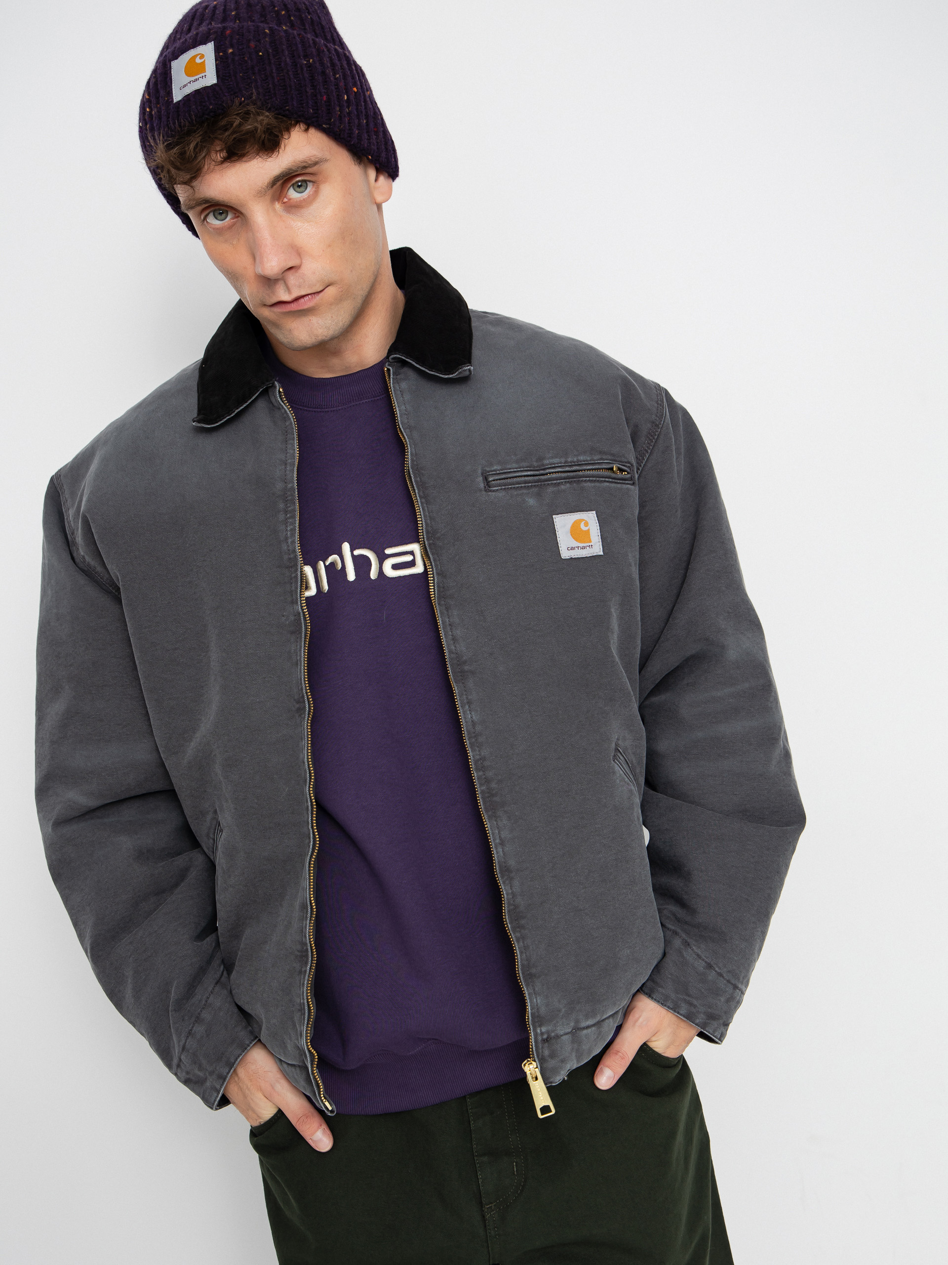 Яке Carhartt WIP OG Detroit (graphite/black/stone canvas)
