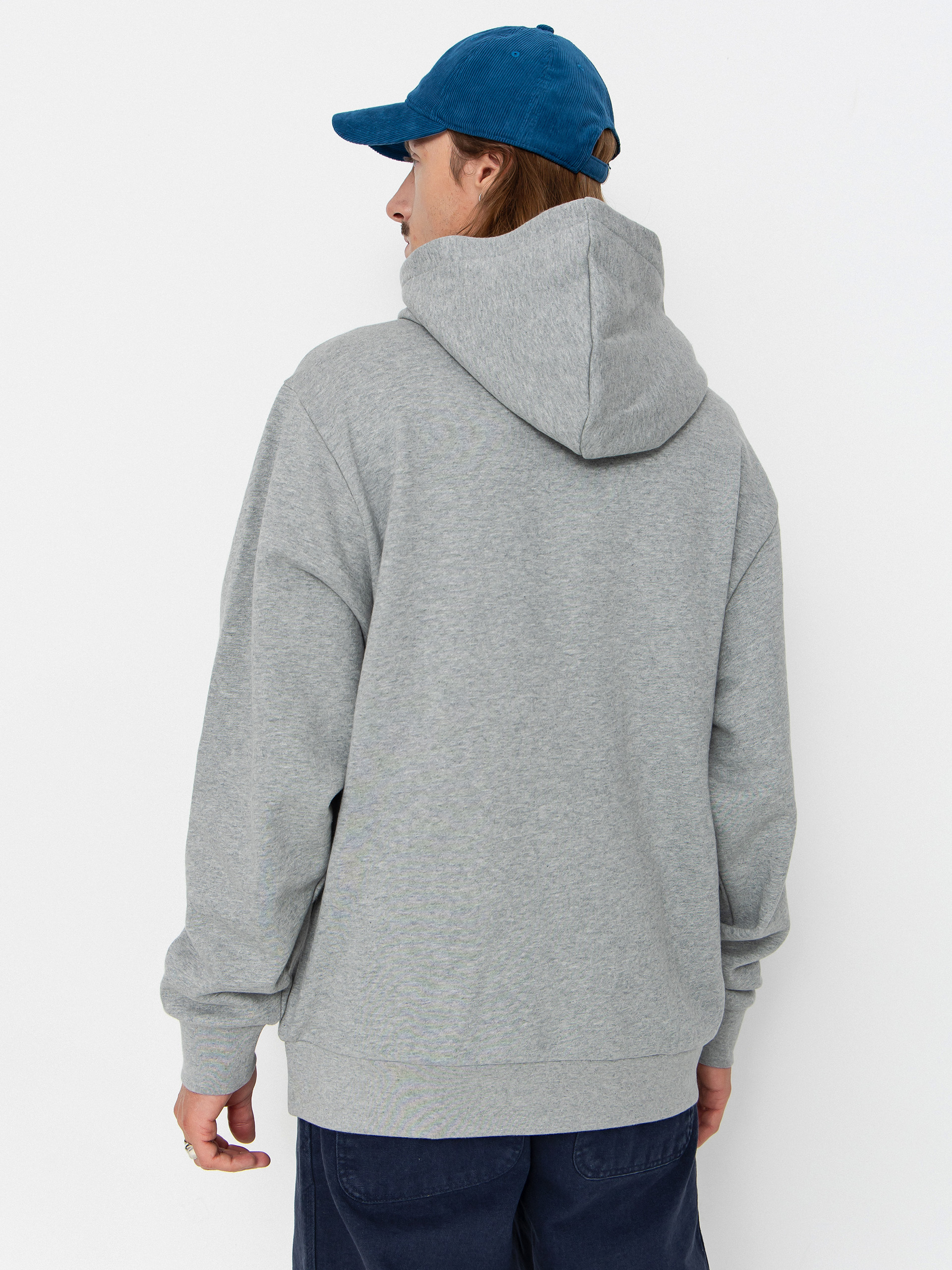 Суитшърт с качулка RipNDip White Panther HD (heather grey)