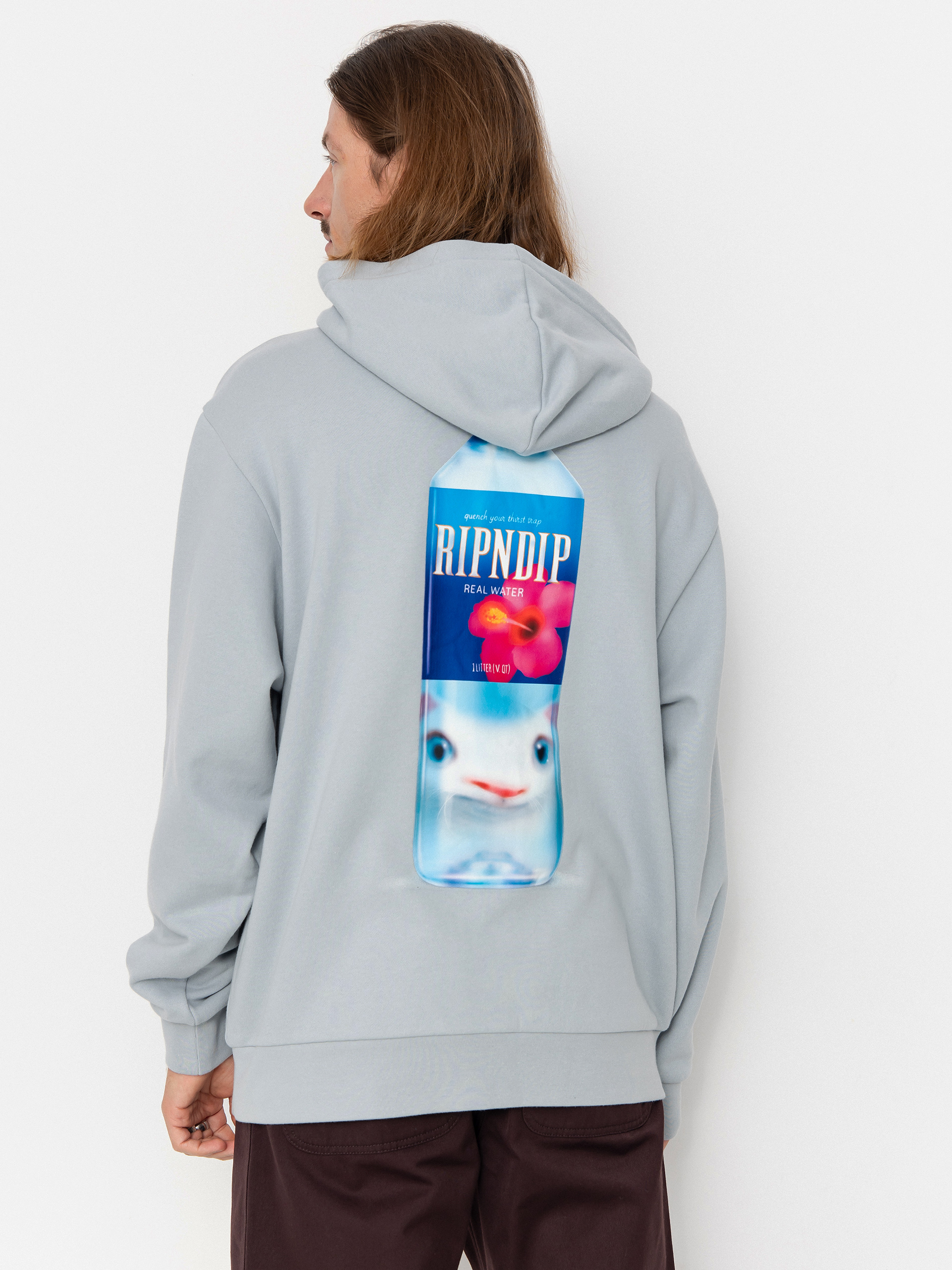 Суитшърт с качулка RipNDip Real Water HD (powder blue)