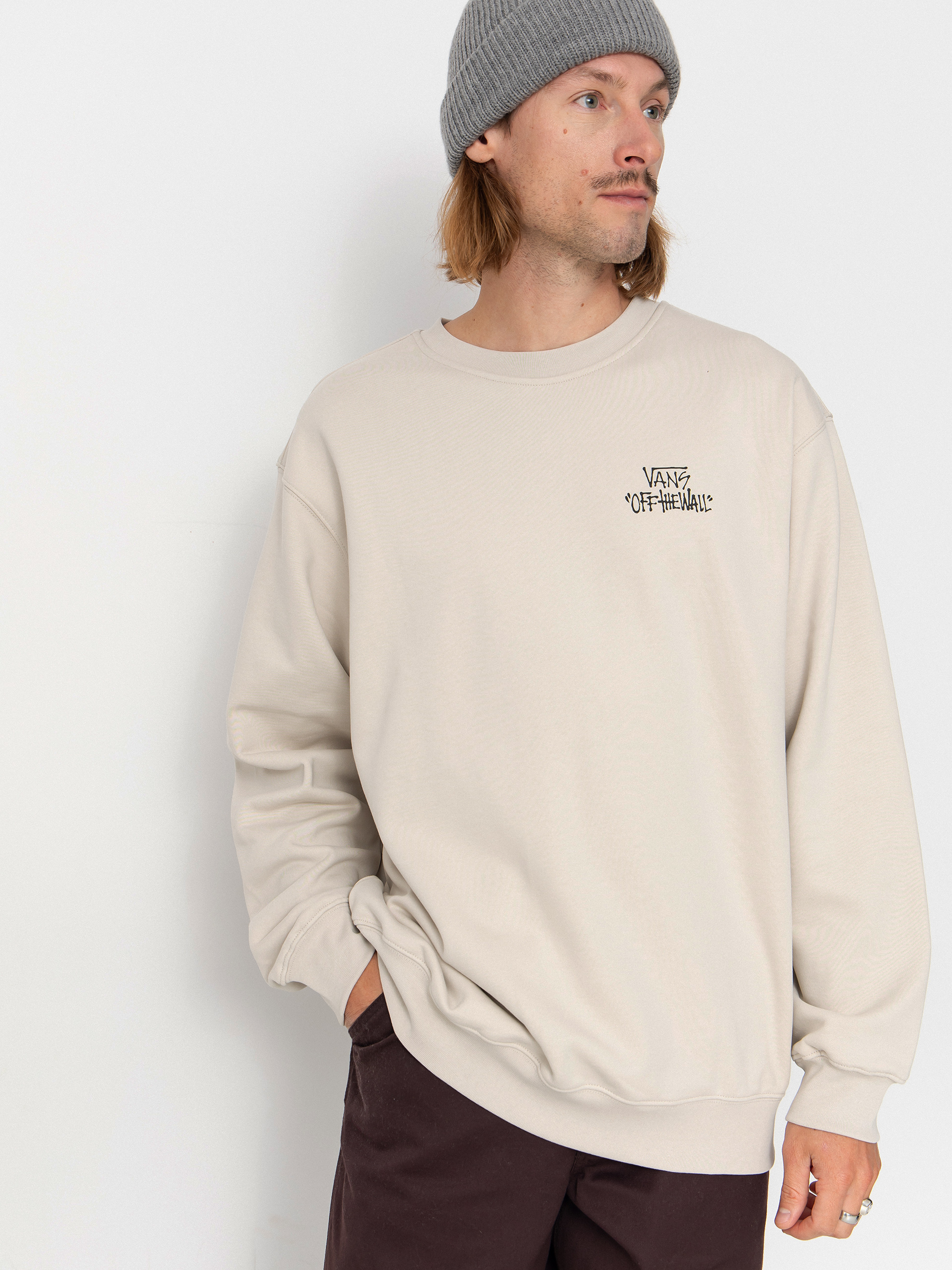 Суитшърт Vans Stomper Loose Fit Crew (taupe mist)