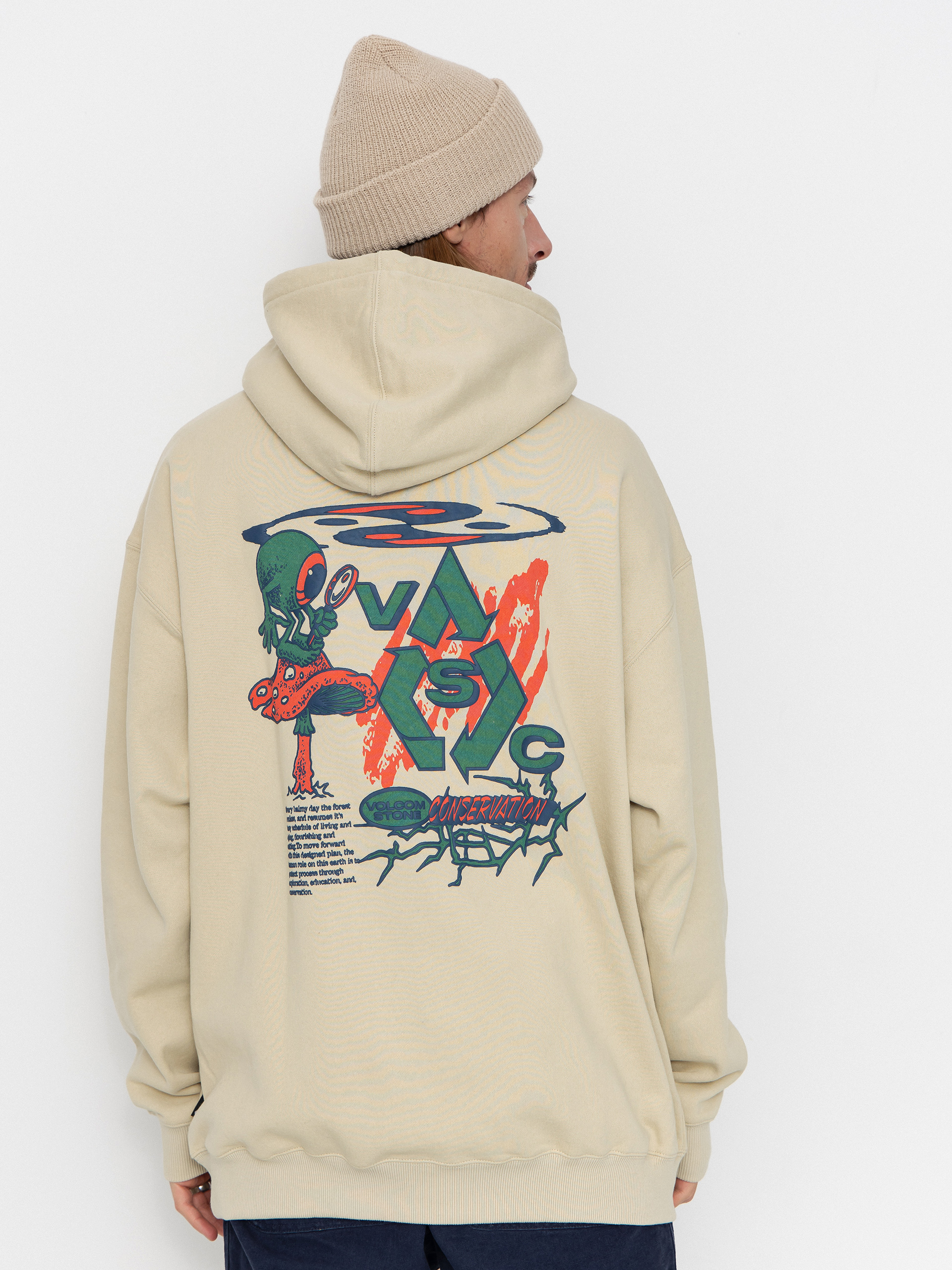 Суитшърт с качулка Volcom Vsc Tripper HD (light beige)