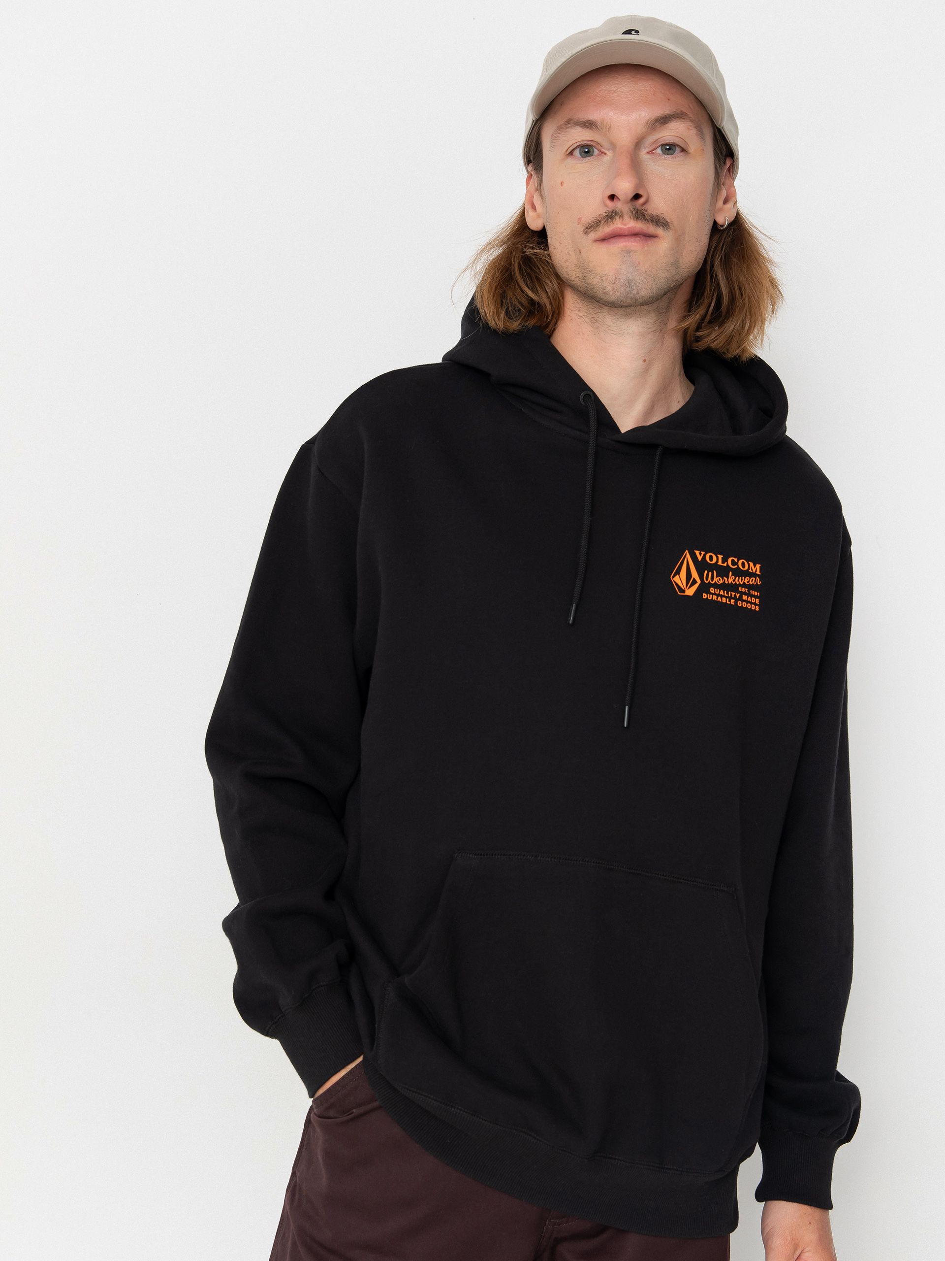 Суитшърт с качулка Volcom Workwear HD (black)