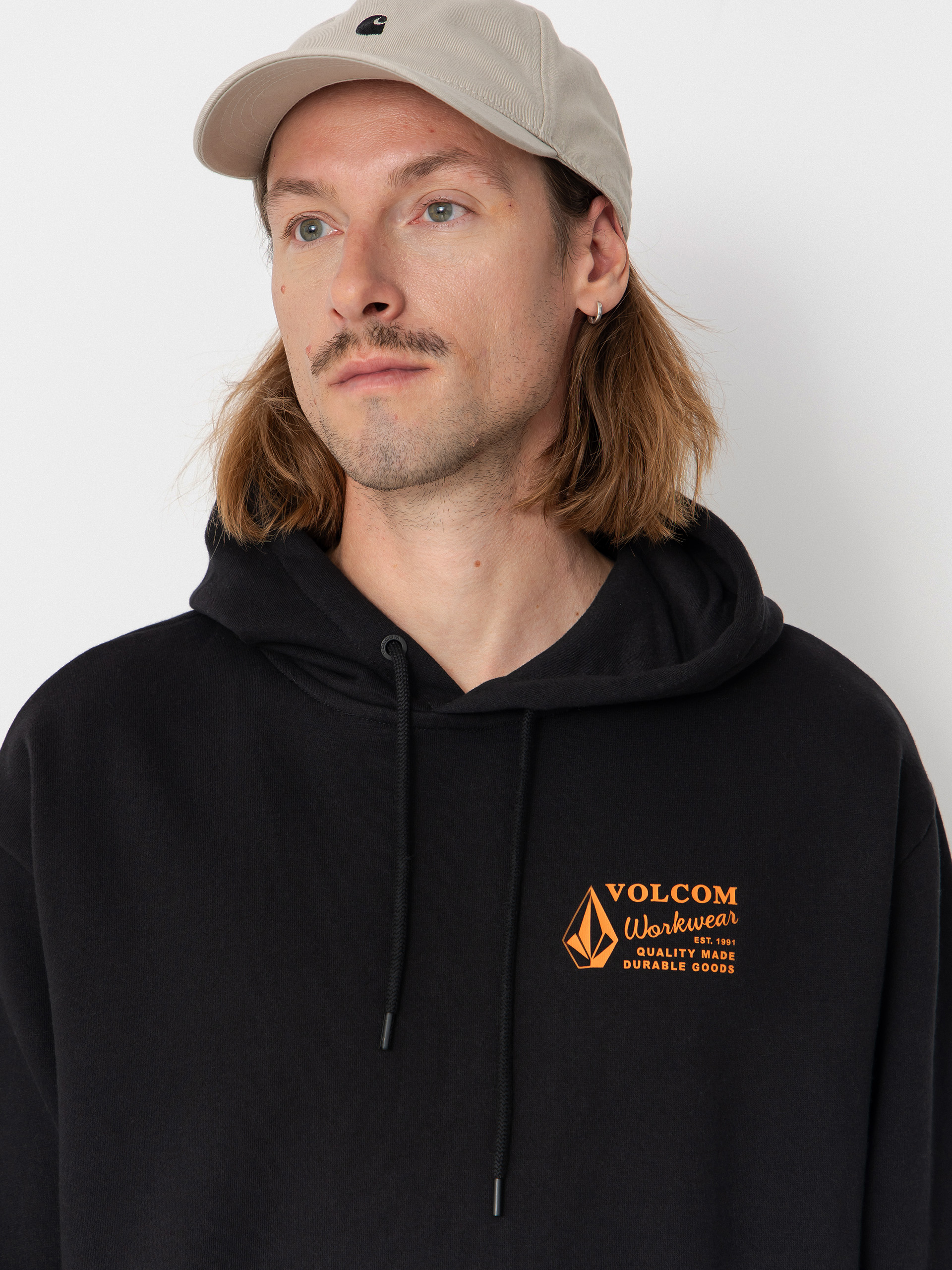 Суитшърт с качулка Volcom Workwear HD (black)