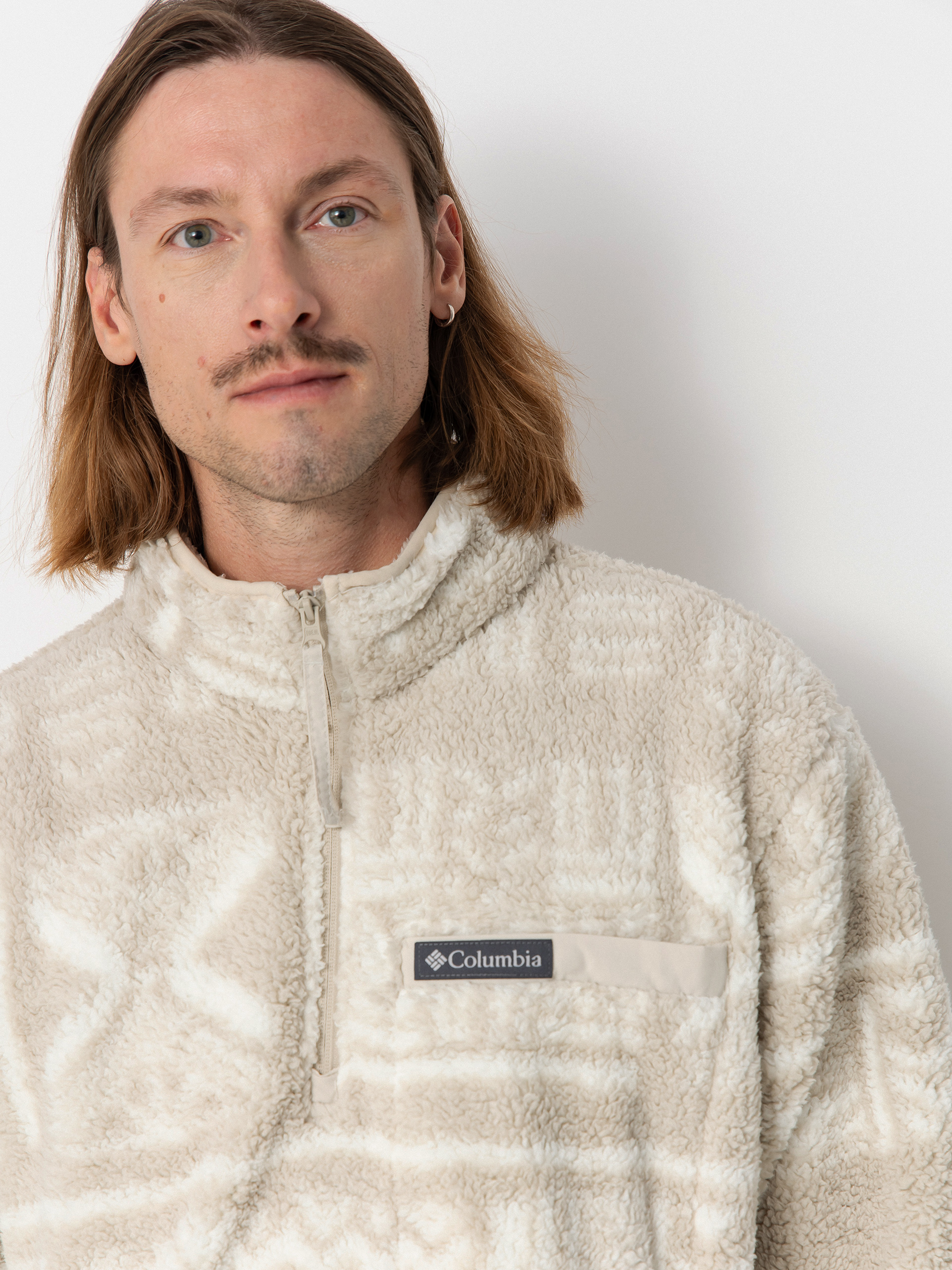 Мъжки Поларени суитшърт Columbia Rugged Ridge High Pile Half Zip (dark stone deschutes days)