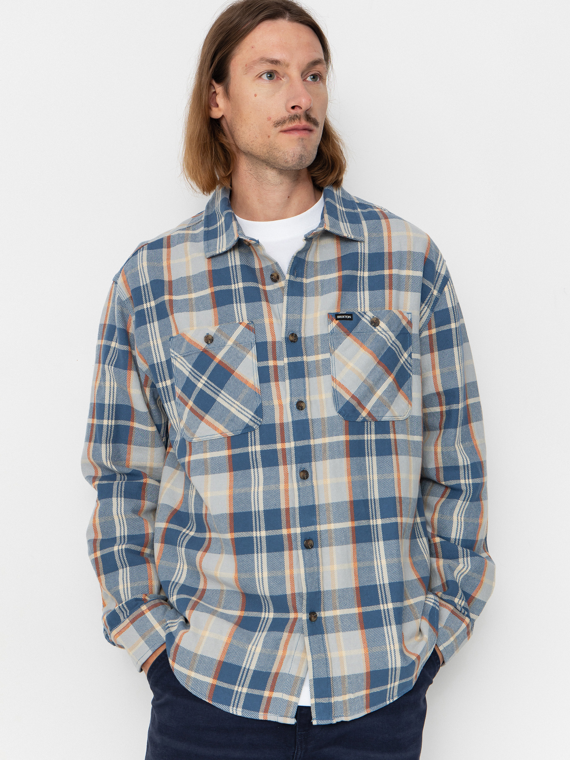 Риза Brixton Vintage Wash Flannel
