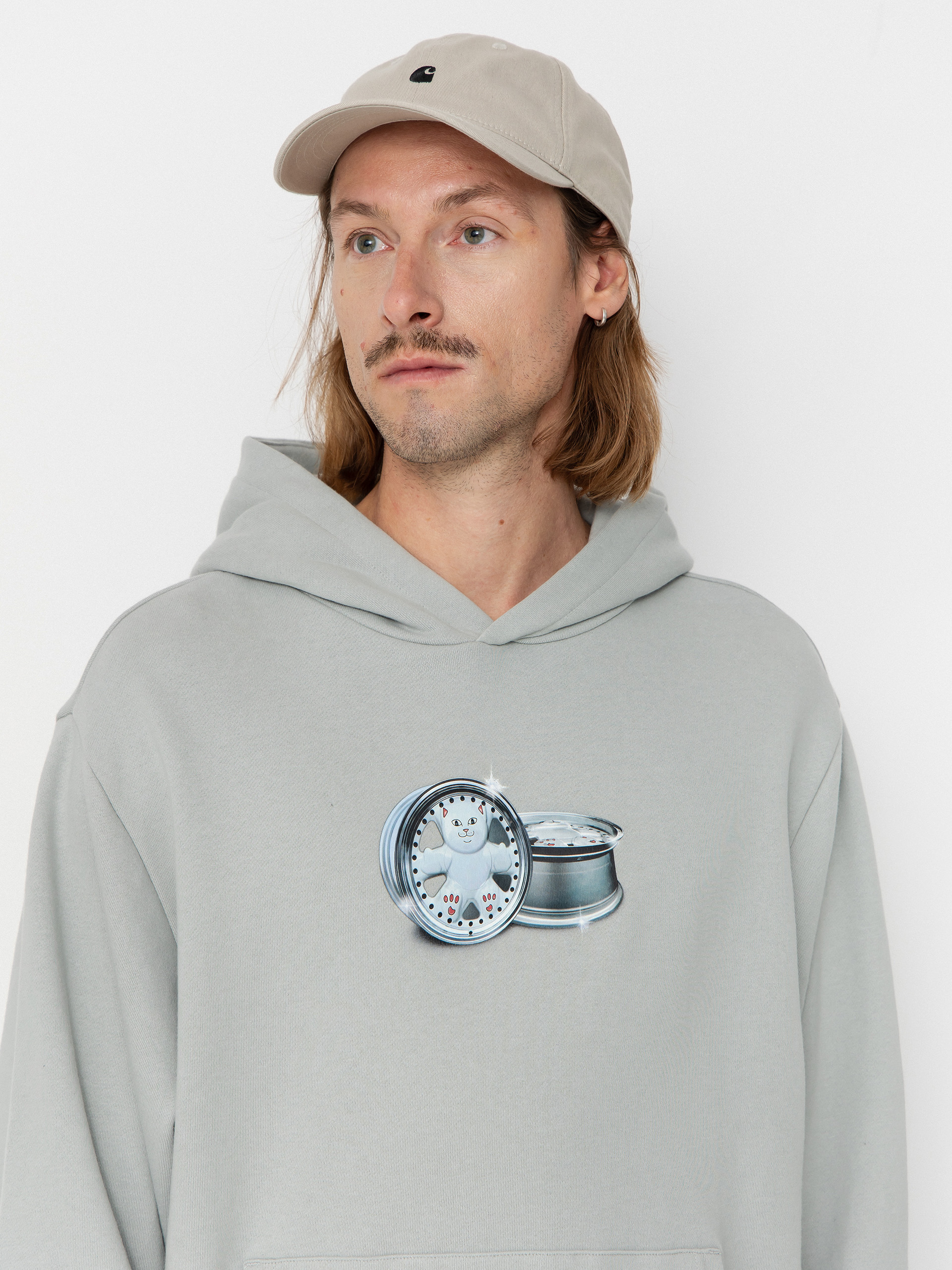 Суитшърт с качулка RipNDip Nerm On Wheels HD (grey)