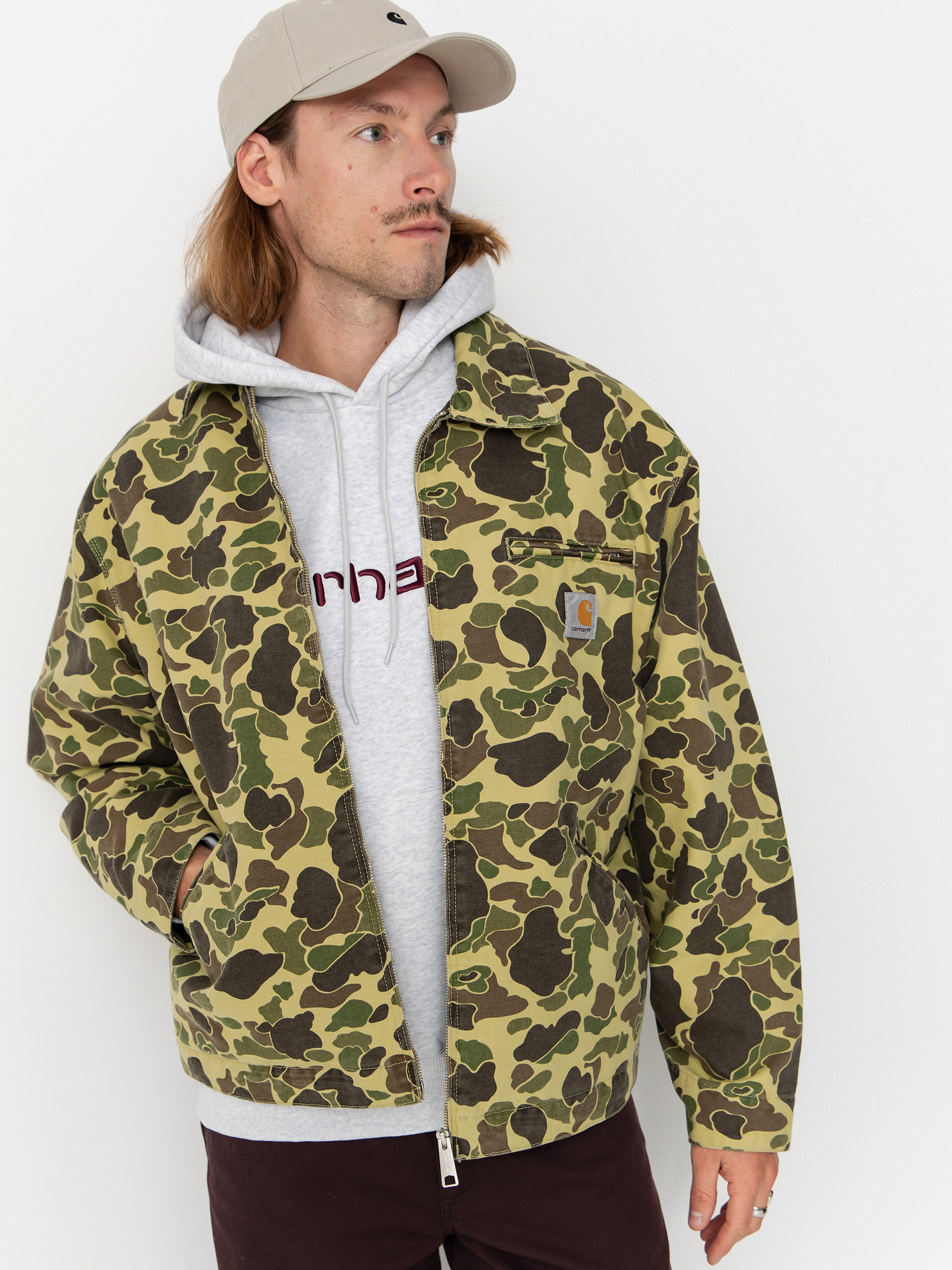 Яке Carhartt WIP Duck Detroit (camo duck/green/stone washed)
