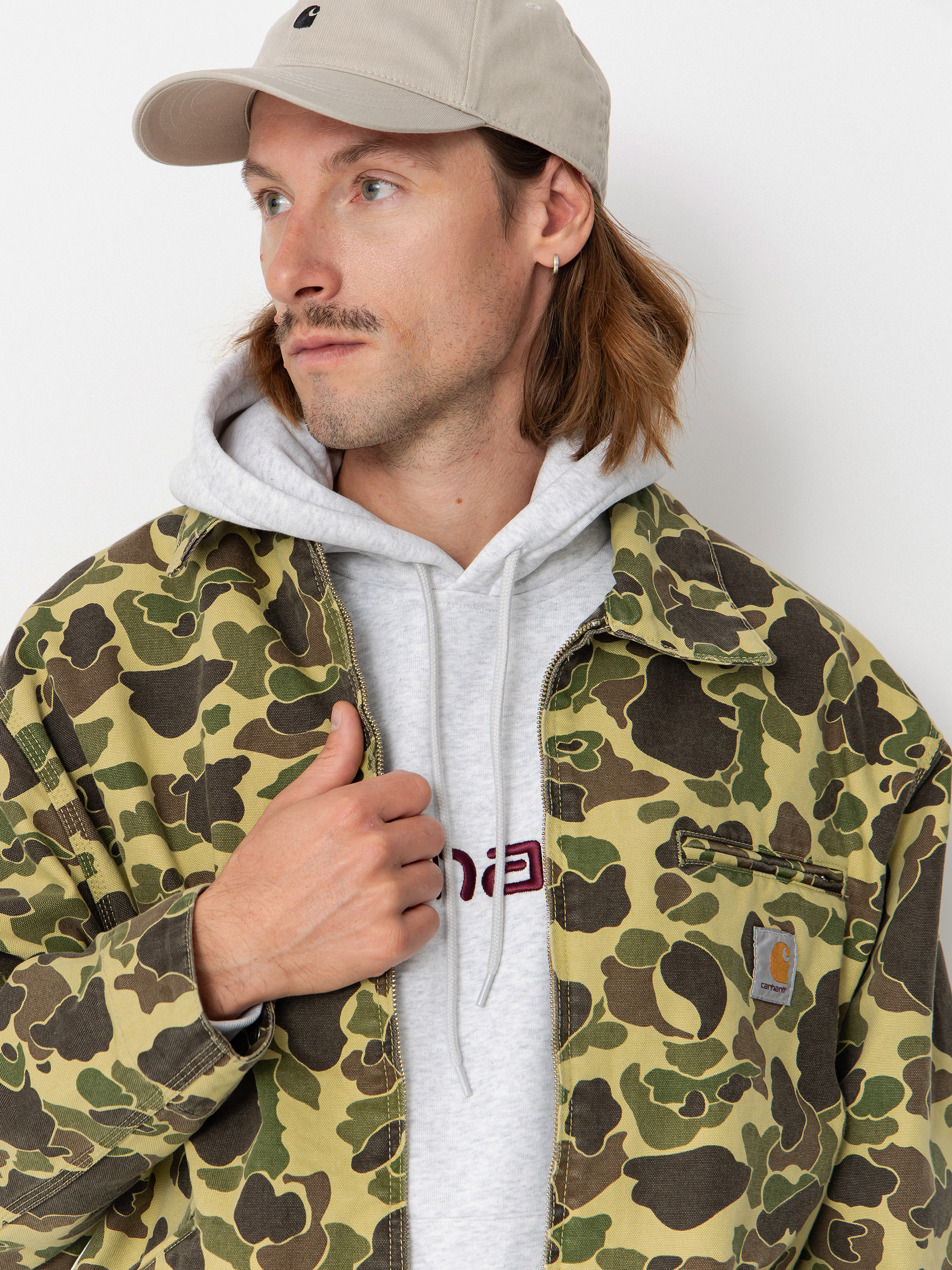 Яке Carhartt WIP Duck Detroit (camo duck/green/stone washed)