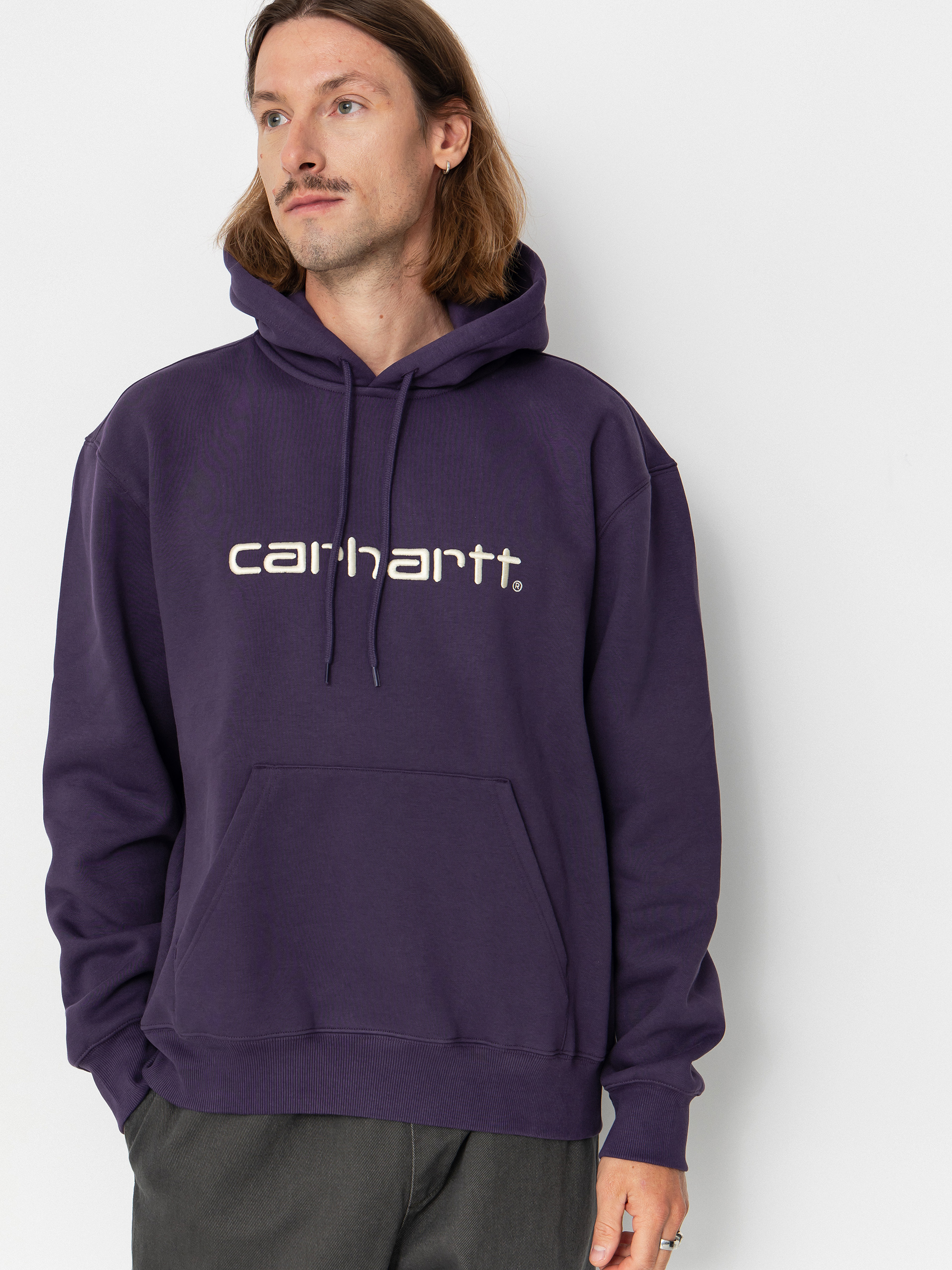 Суитшърт с качулка Carhartt WIP Carhartt HD (lakers/salt)