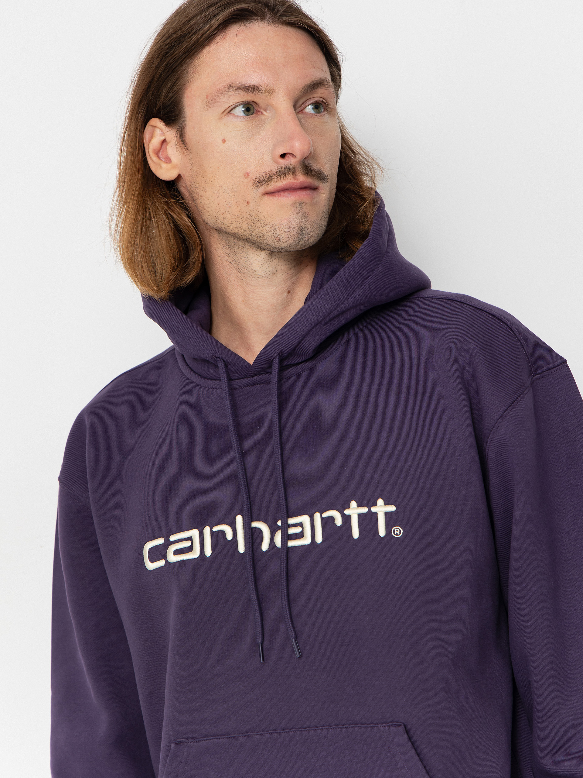 Суитшърт с качулка Carhartt WIP Carhartt HD (lakers/salt)