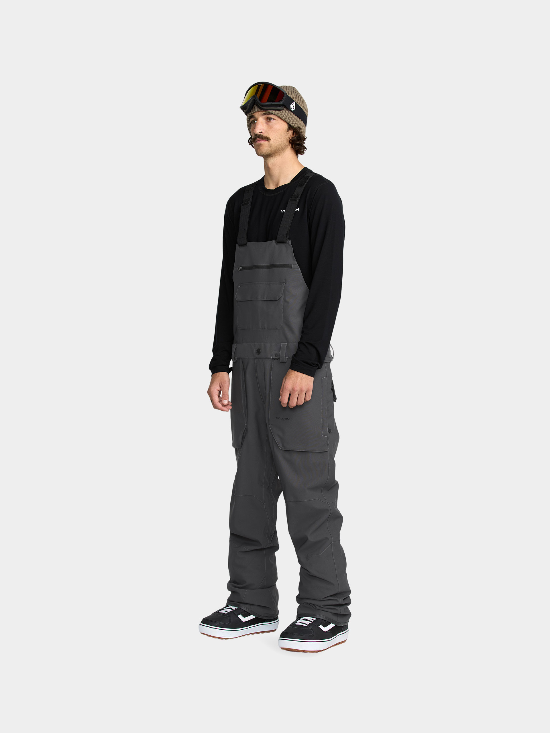 Мъжко Сноуборд панталони Volcom Roan Bib Overall (dark grey)