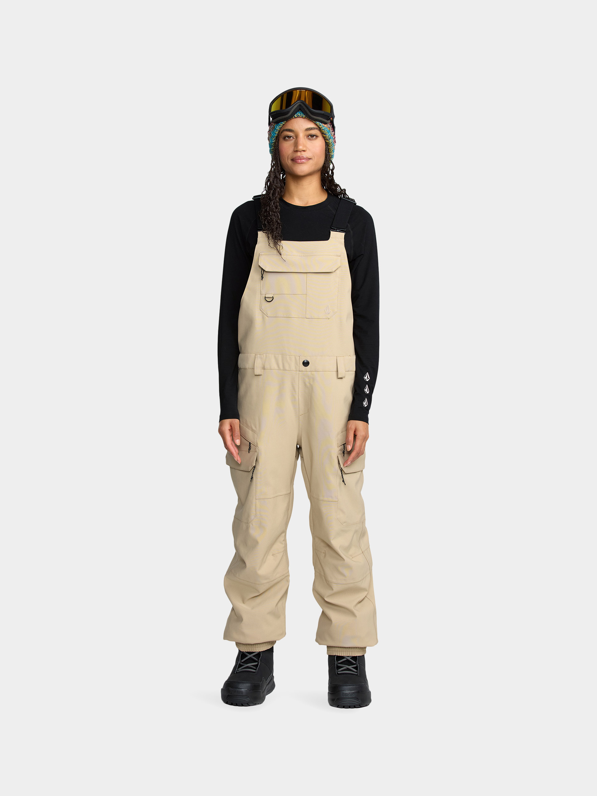 Сноуборд панталони Volcom Creston 3D Stretch Bib Overall Wmn (oatmeal)