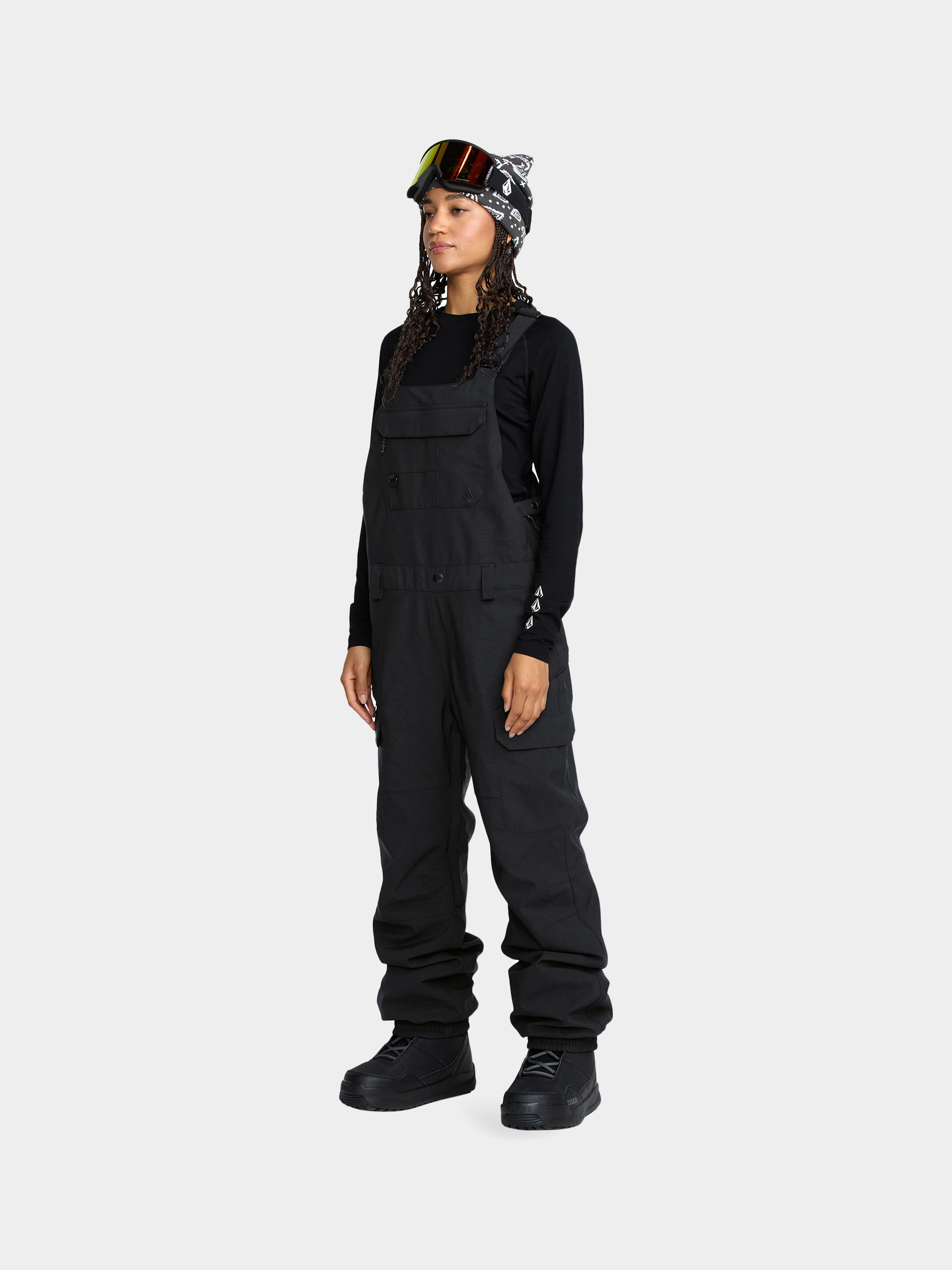 Дамско Сноуборд панталони Volcom Creston 3D Stretch Bib Overall (black)