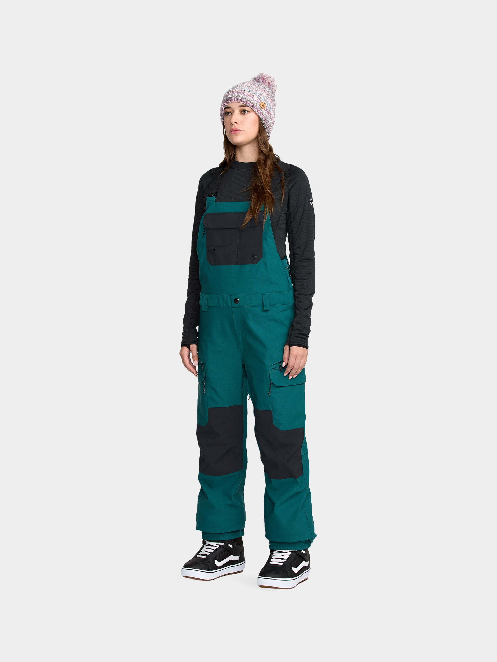 Дамско Сноуборд панталони Volcom Creston 3D Stretch Bib Overall (atlantic deep)
