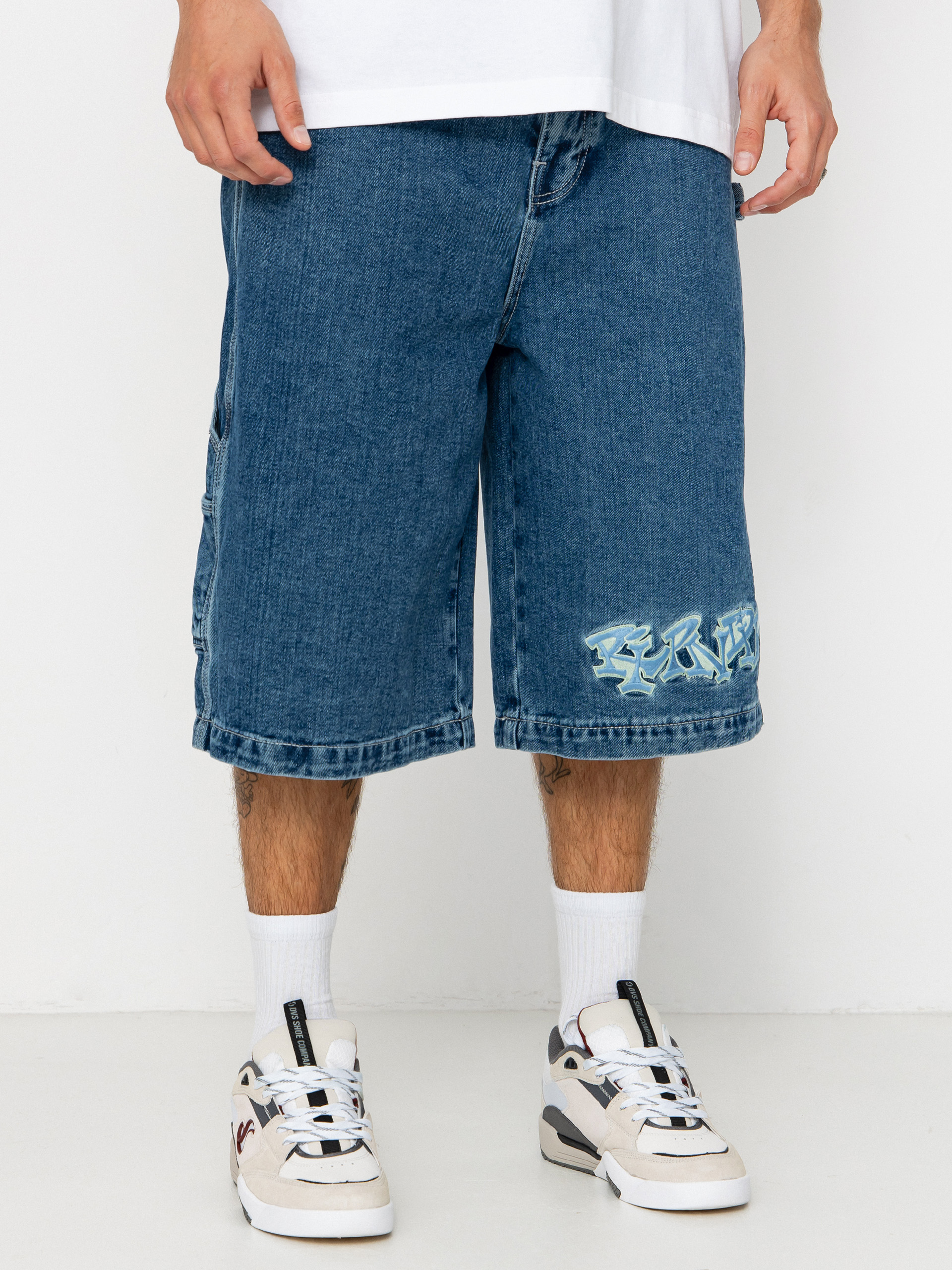 Къси панталони RipNDip Ace Ultra Wide Leg (medium wash)