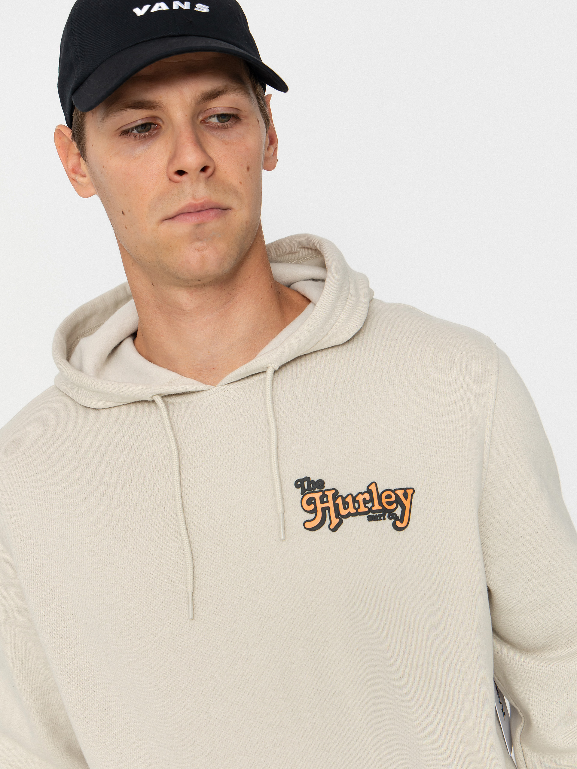 Суитшърт с качулка Hurley Makaw HD (bone)