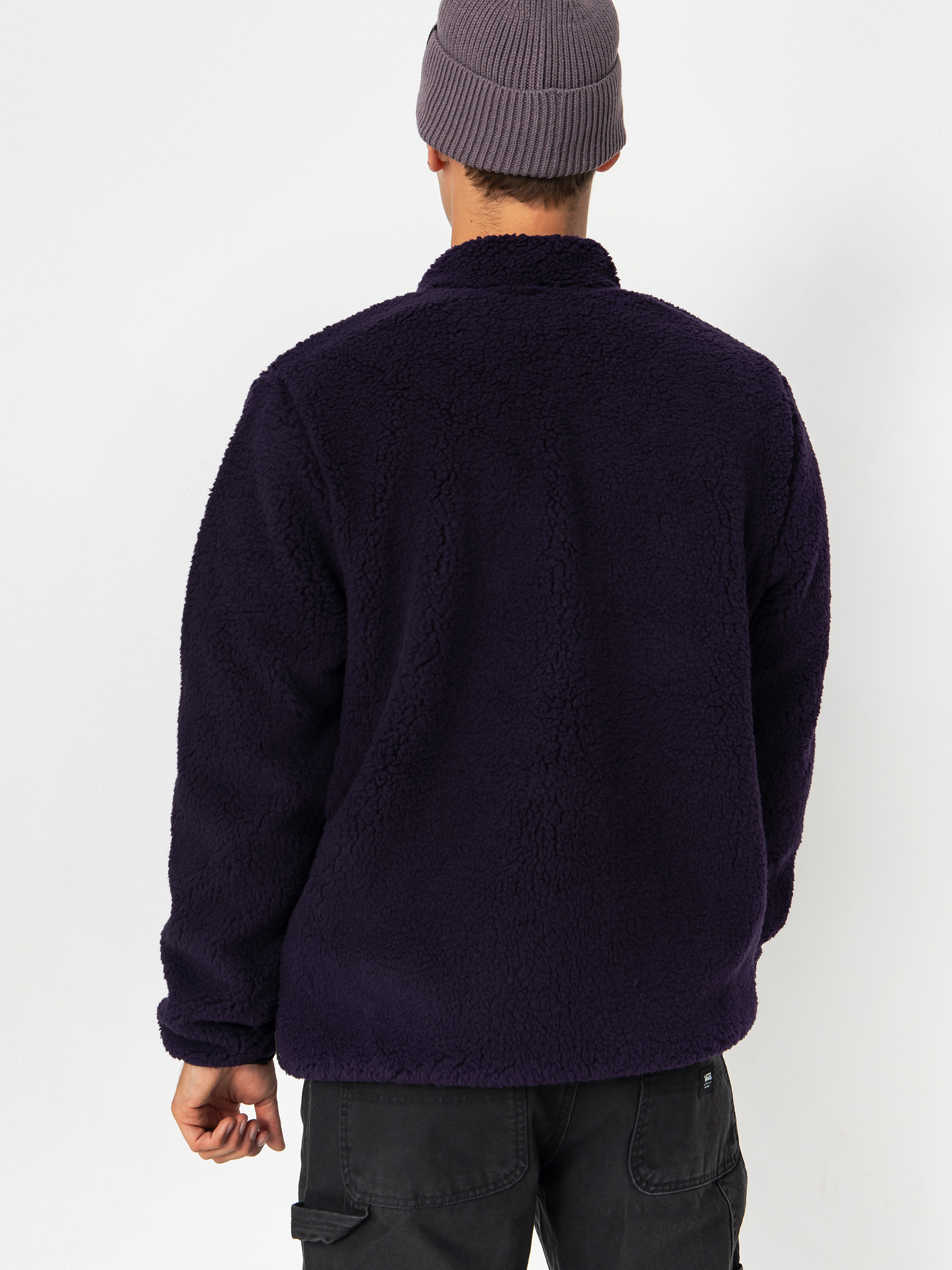 Мъжки Поларени суитшърт Volcom Muzzer Fuzzar (dark purple)