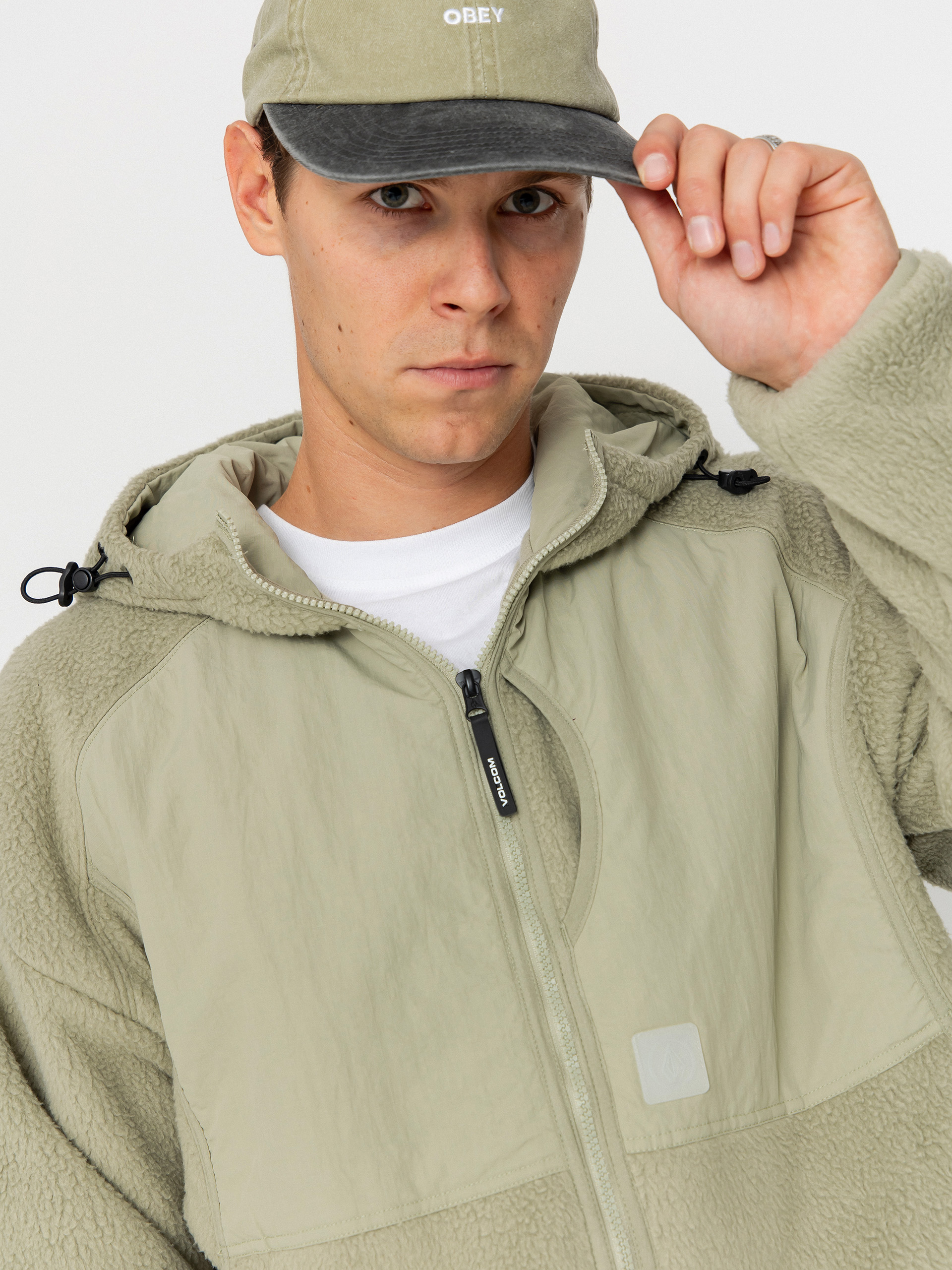 Суитшърт с качулка Volcom Nomaa Sherpa ZHD (green tea)