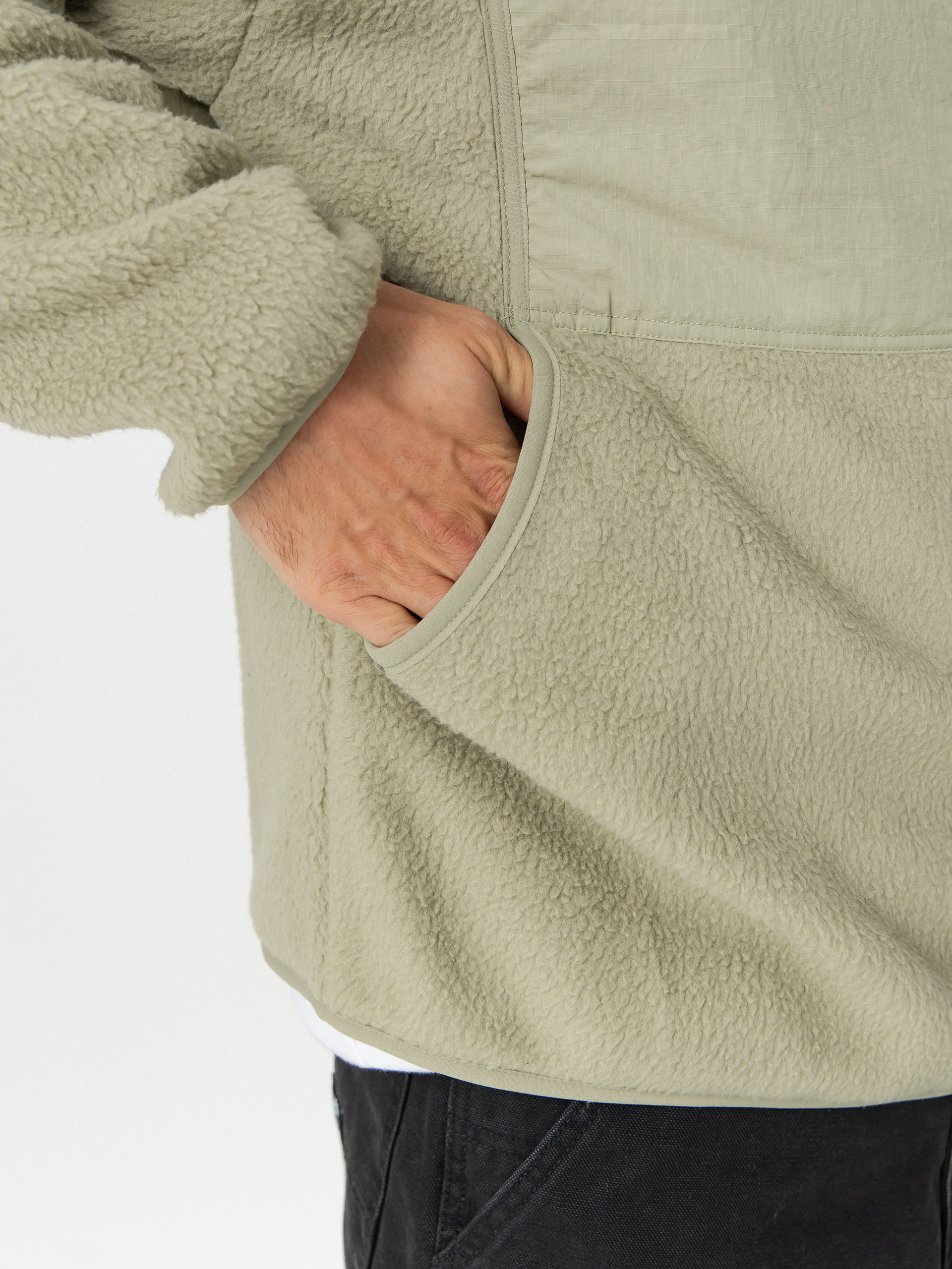 Суитшърт с качулка Volcom Nomaa Sherpa ZHD (green tea)