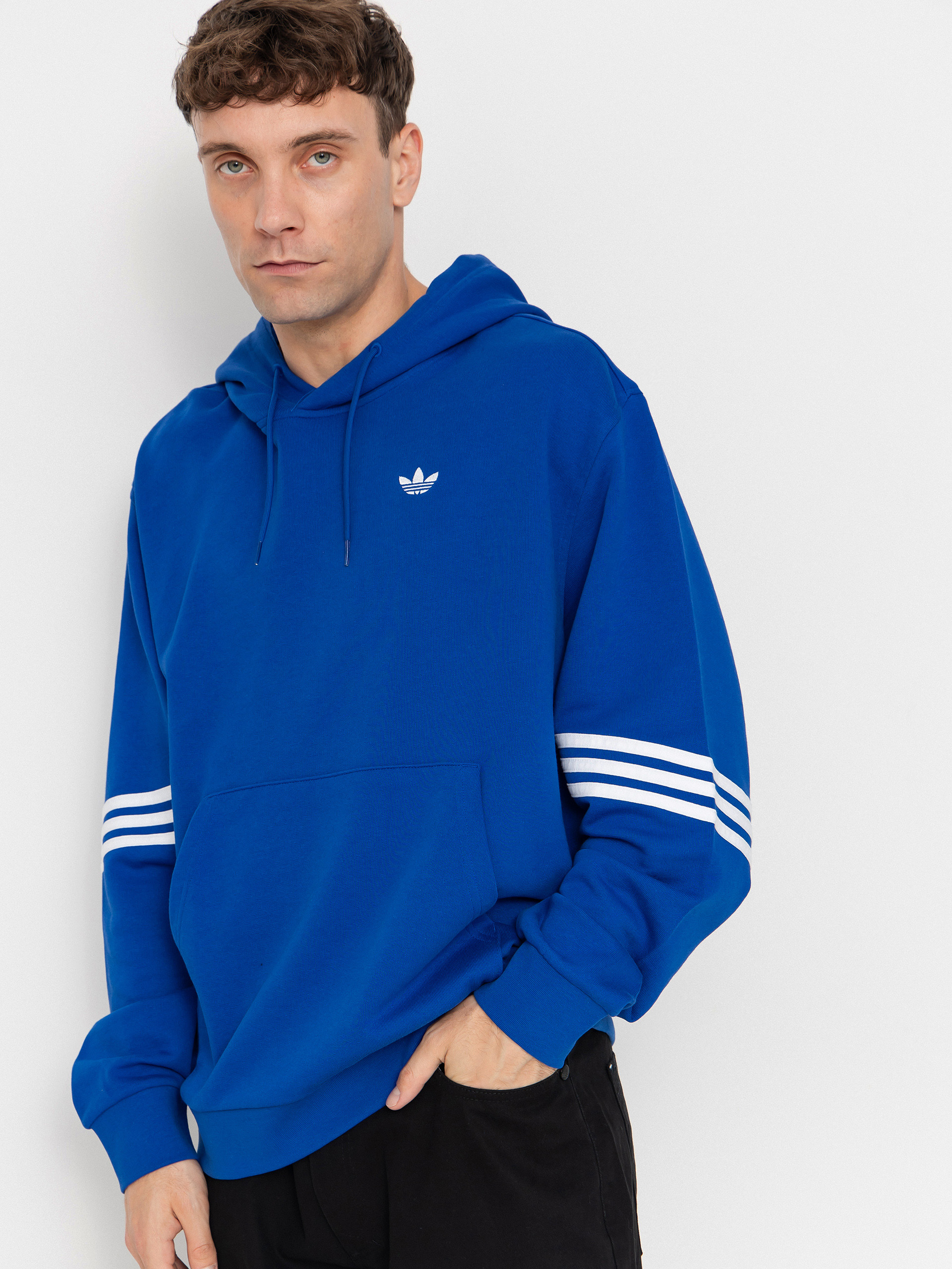 Суитшърт с качулка adidas Classic HD (royblu/white)