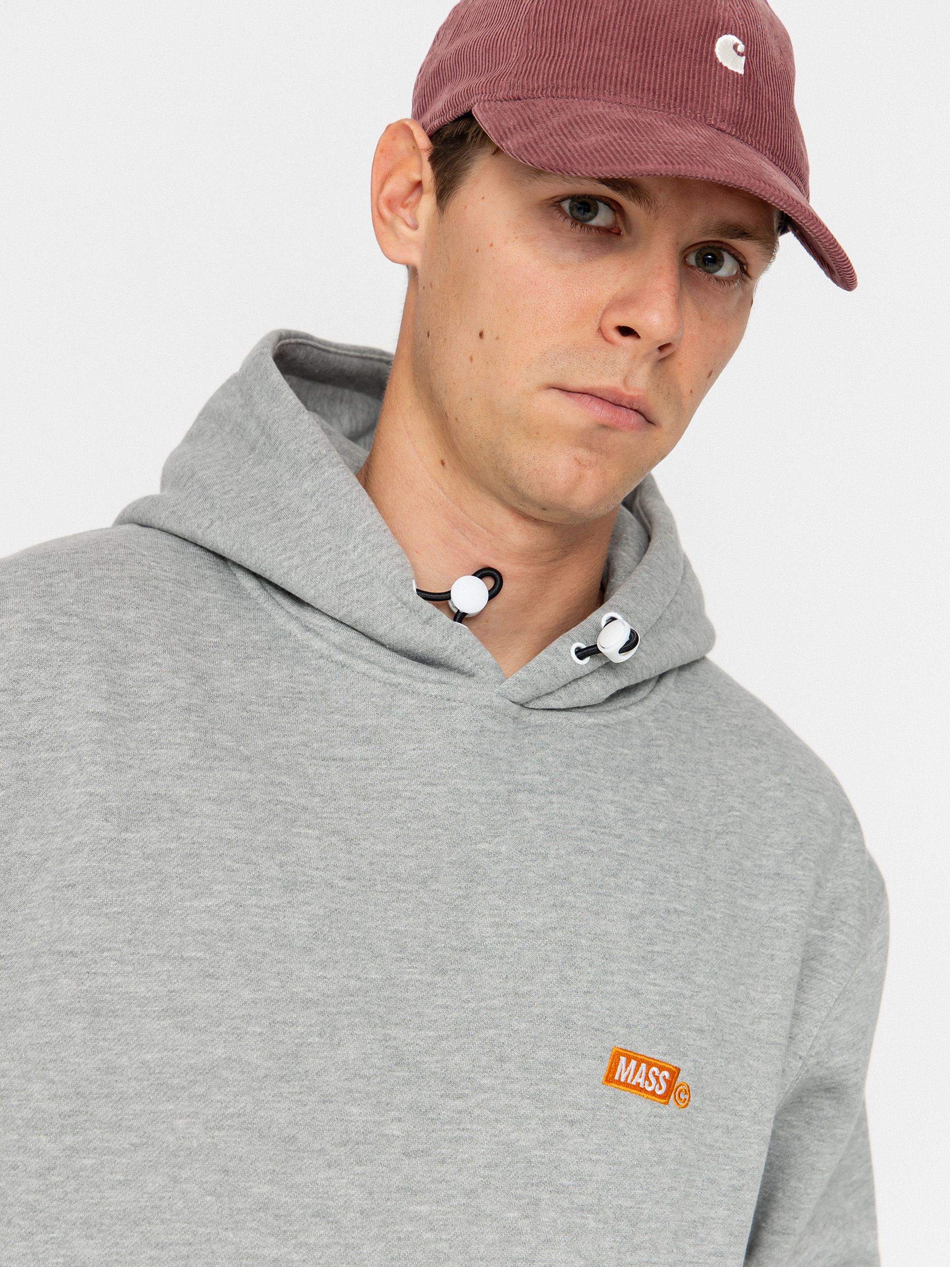 Суитшърт с качулка MassDnm Mini Box HD (light heather grey)