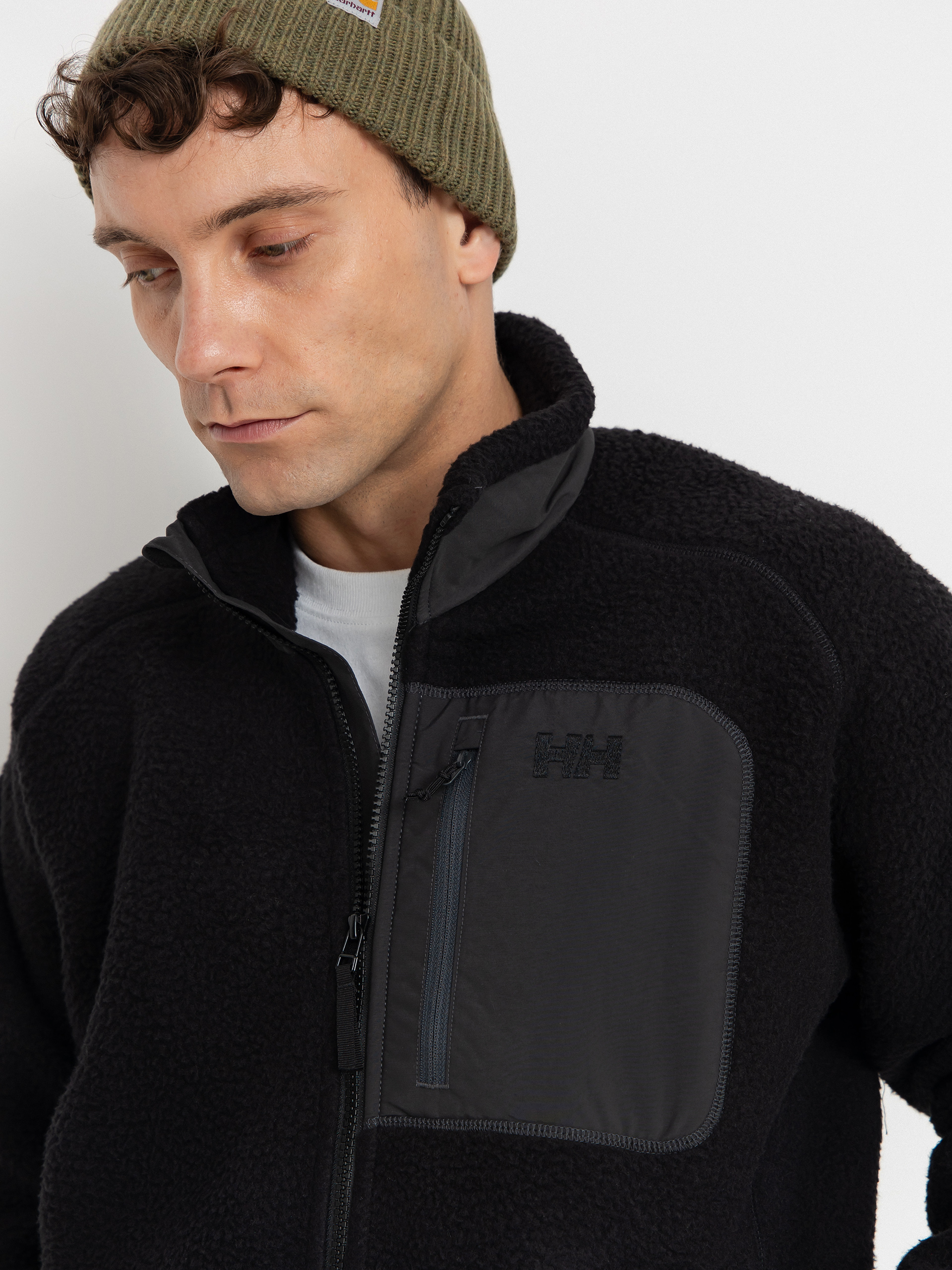 Мъжки Поларени суитшърт Helly Hansen Panorama Pile Block (black)