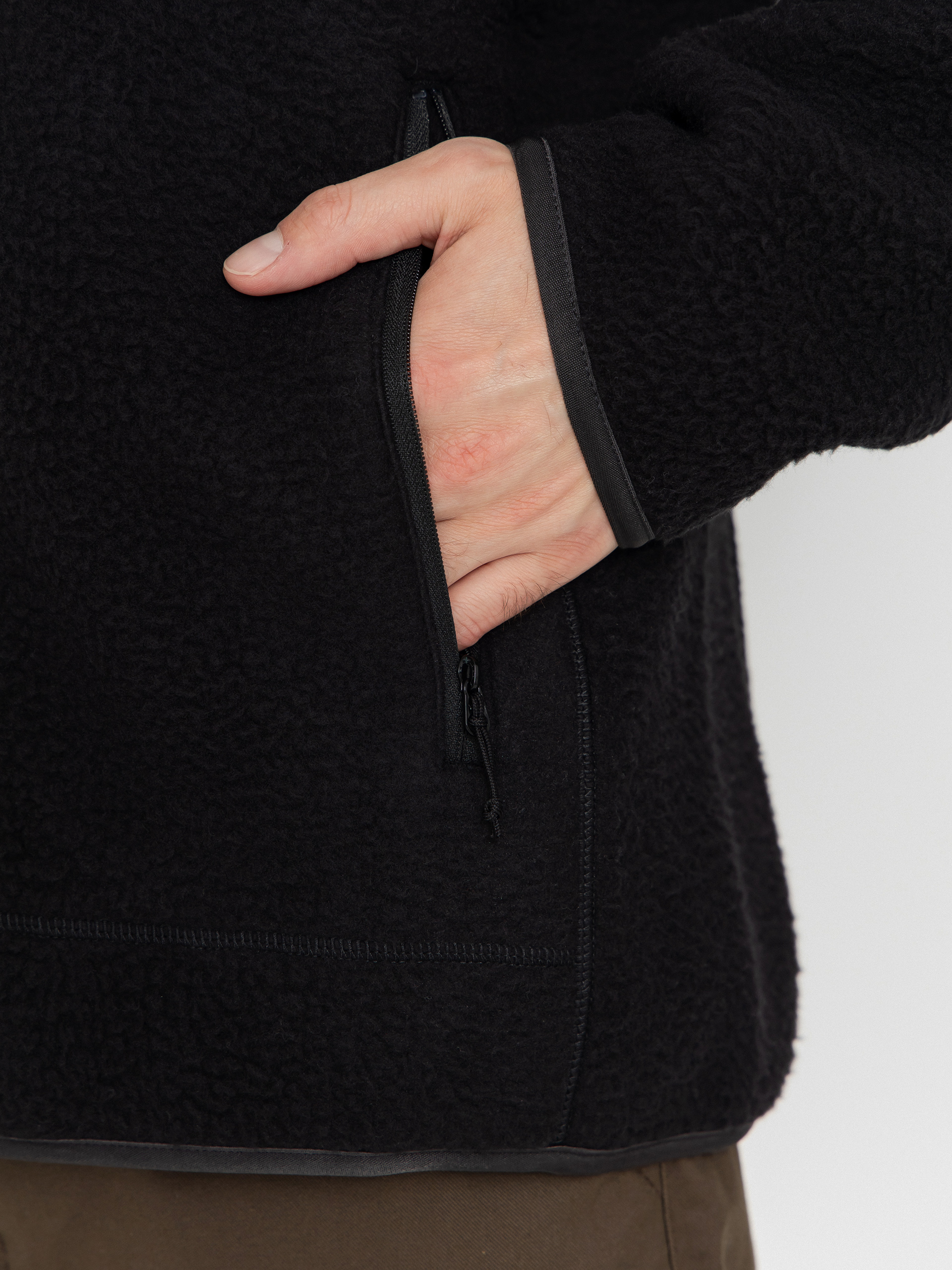 Мъжки Поларени суитшърт Helly Hansen Panorama Pile Block (black)