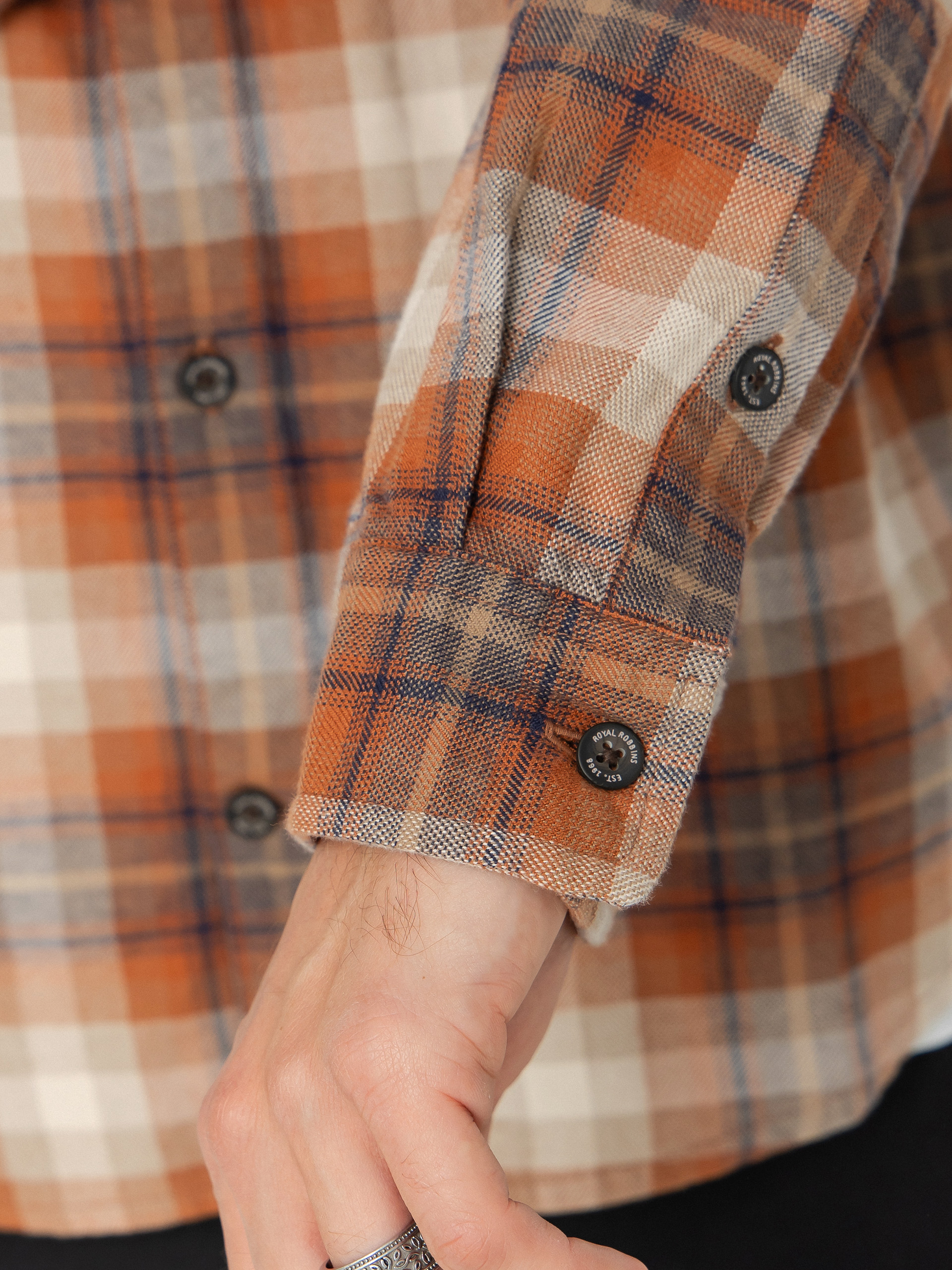 Риза Royal Robbins Lieback Organic Cotton Flannel (rust brown dipsea pld)