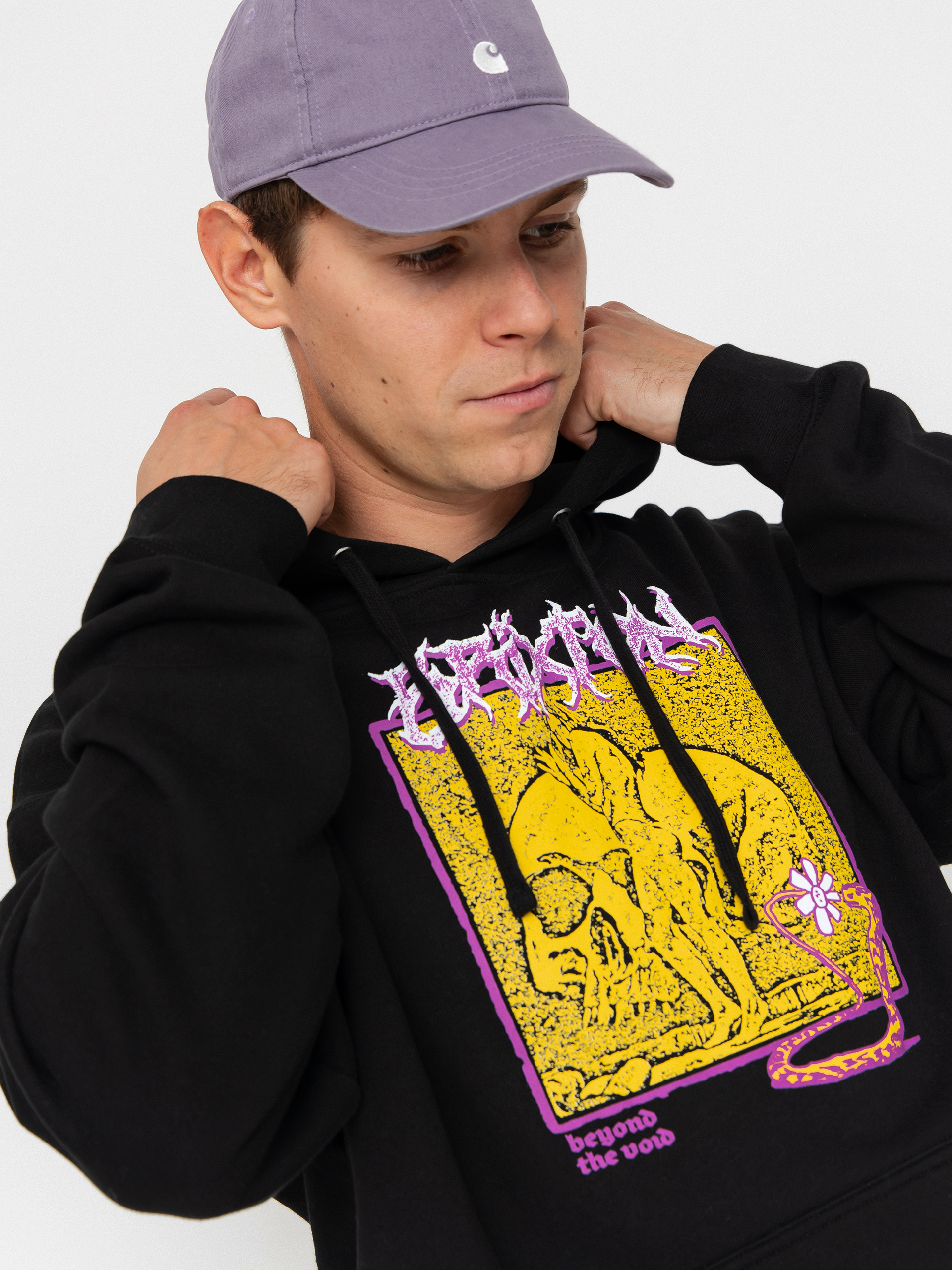 Суитшърт с качулка Brixton Void HD (black)