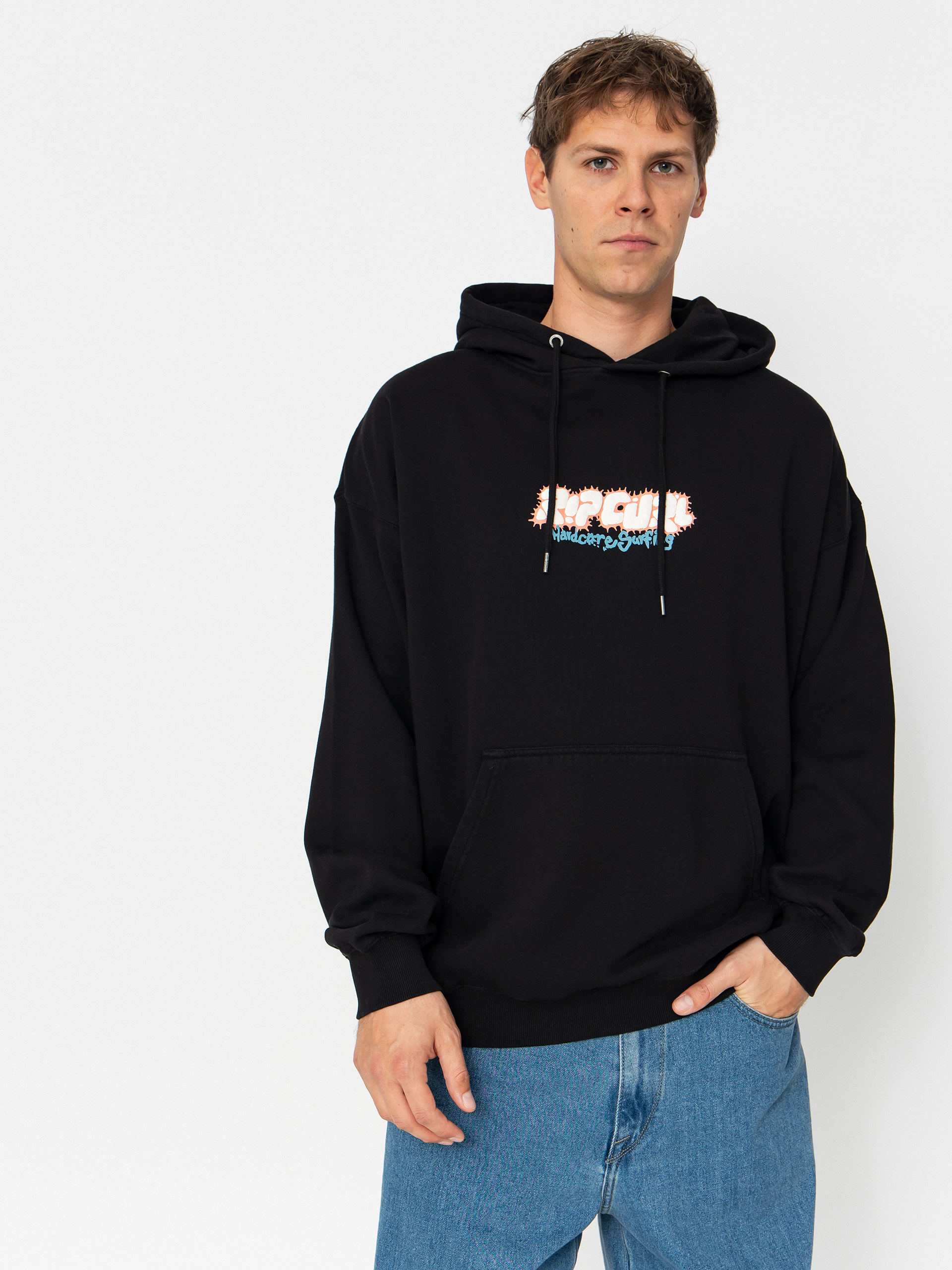 Суитшърт с качулка Rip Curl Raw Energy HD (black)