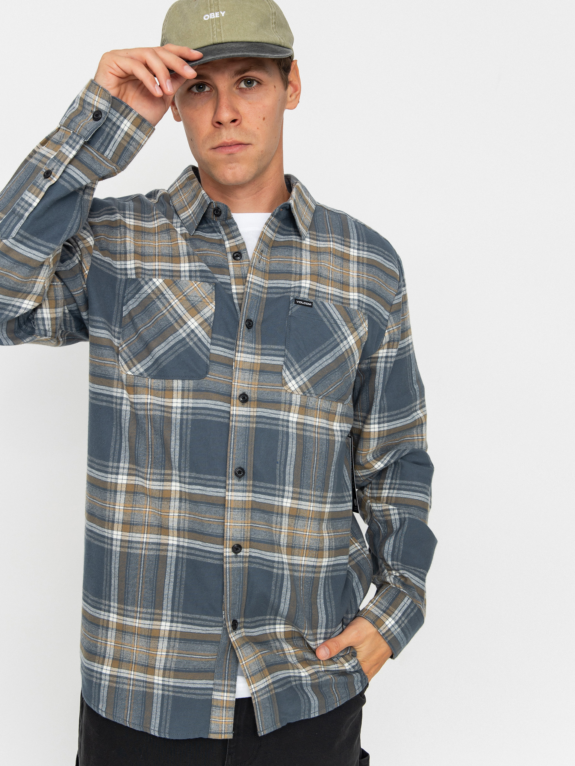 u0420u0438u0437u0430 Volcom Netastone Flannel (dark slate)