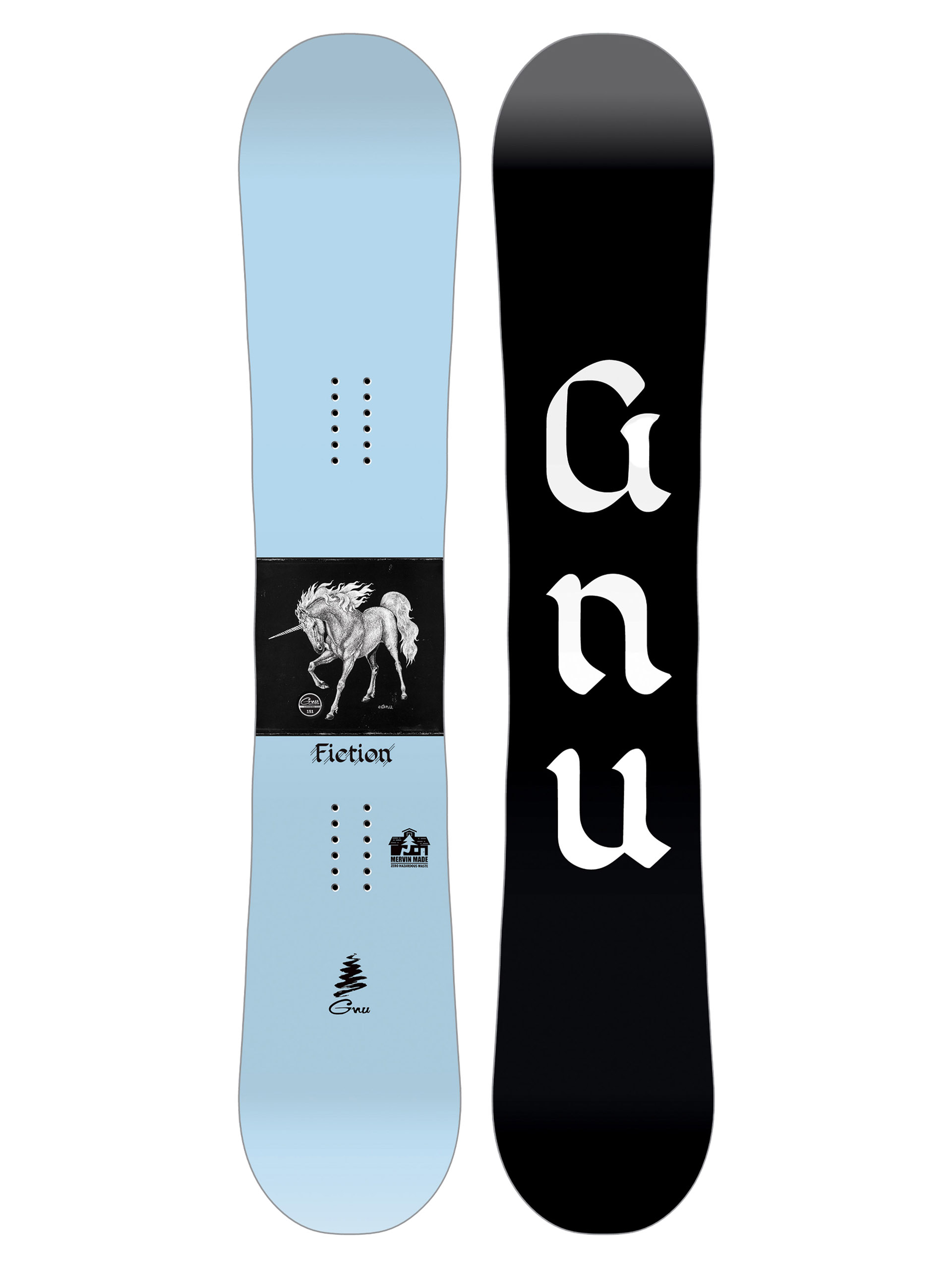 Сноуборд Gnu Fiction Wmn (black/white)