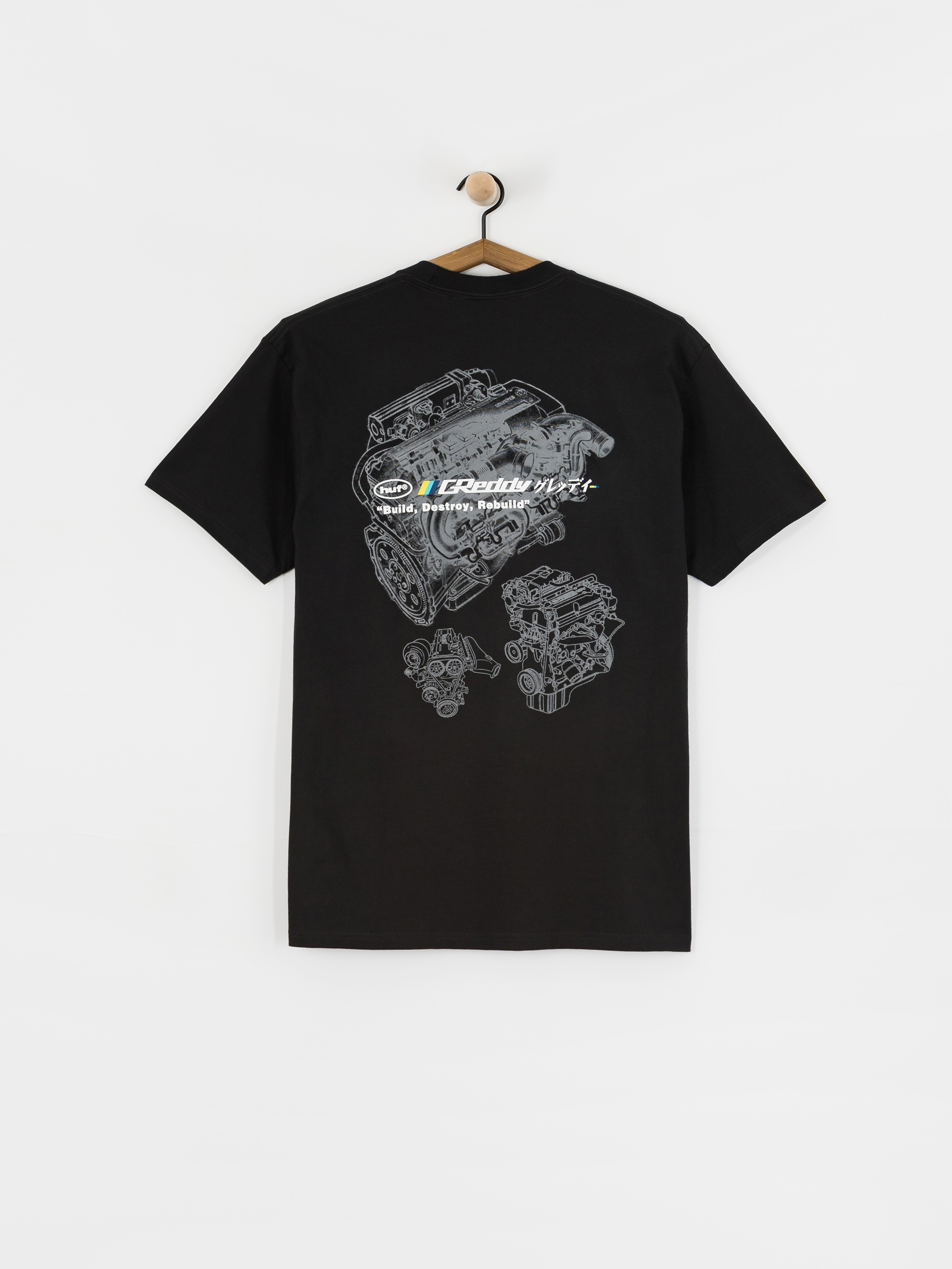 Тениска HUF X Greddy Motors (black)