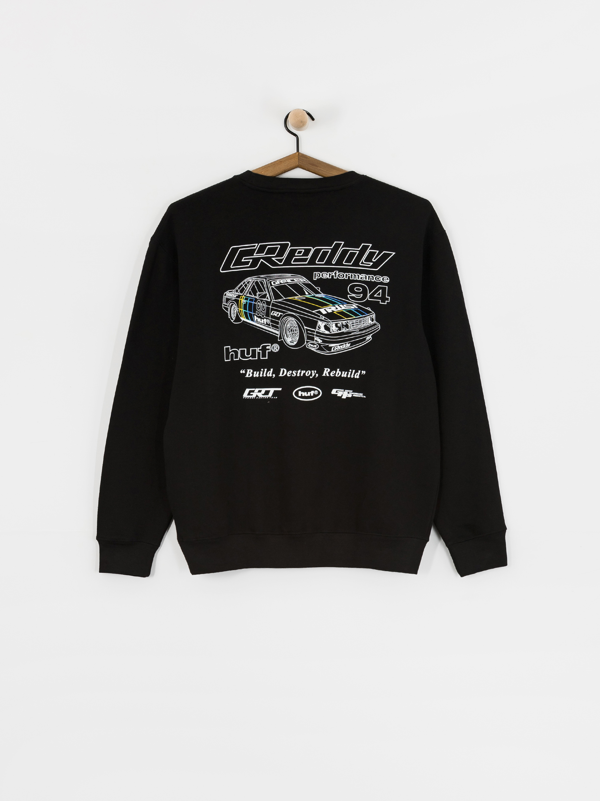 Суитшърт HUF X Greddy Retro Mod (black)