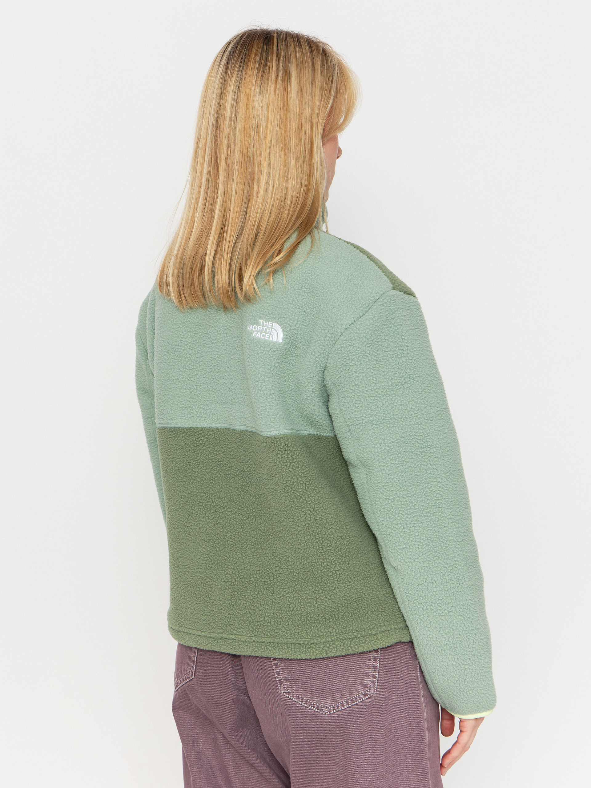 Мъжки Поларени суитшърт The North Face Yumiori 1/4 Zip (bark mist/slate moss/as)