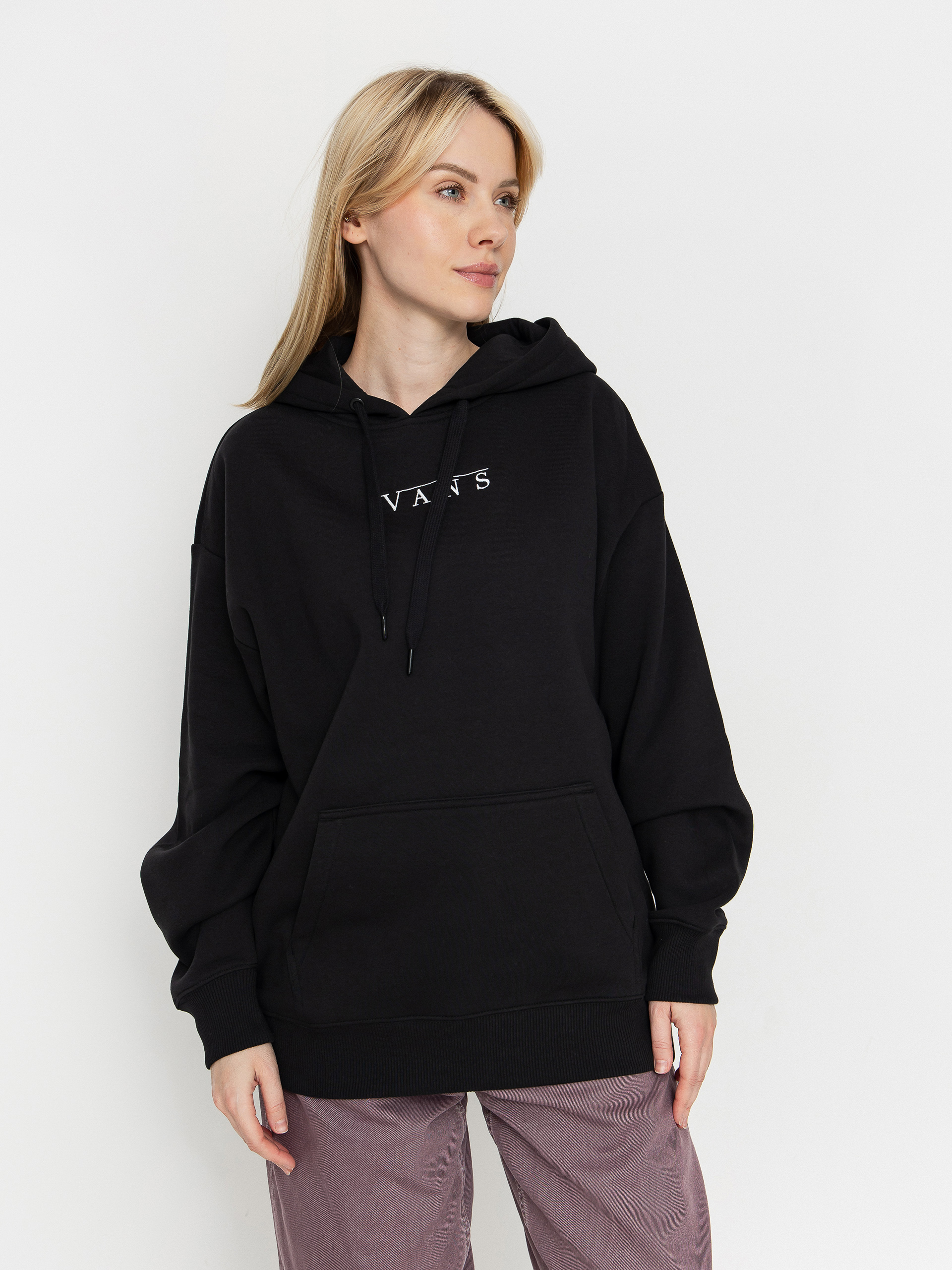 Суитшърт с качулка Vans Talk Talk Os HD Wmn (black)