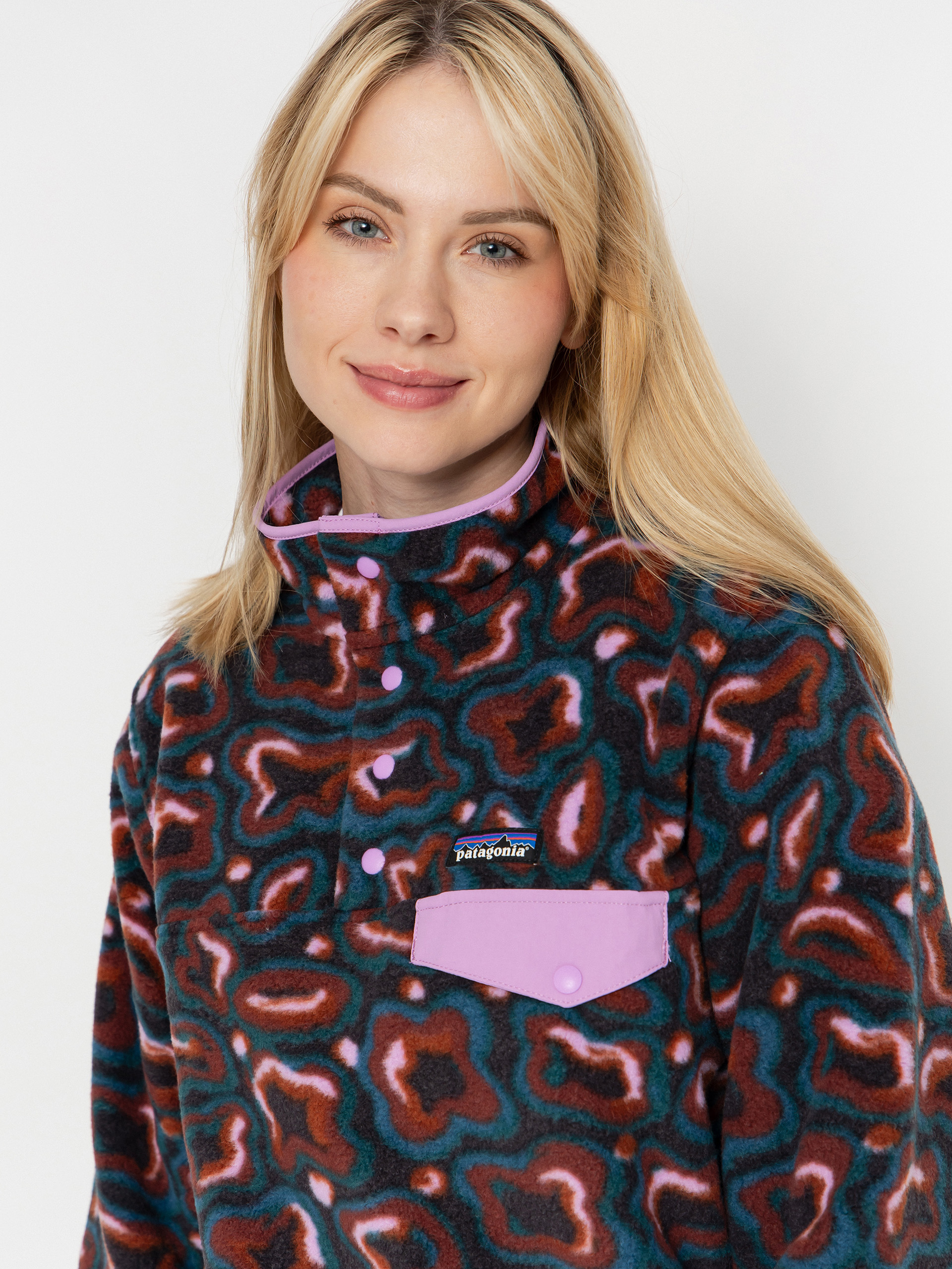 Дамски Поларени суитшърт Patagonia LW Synch Snap T (soft spirea dried vanilla)