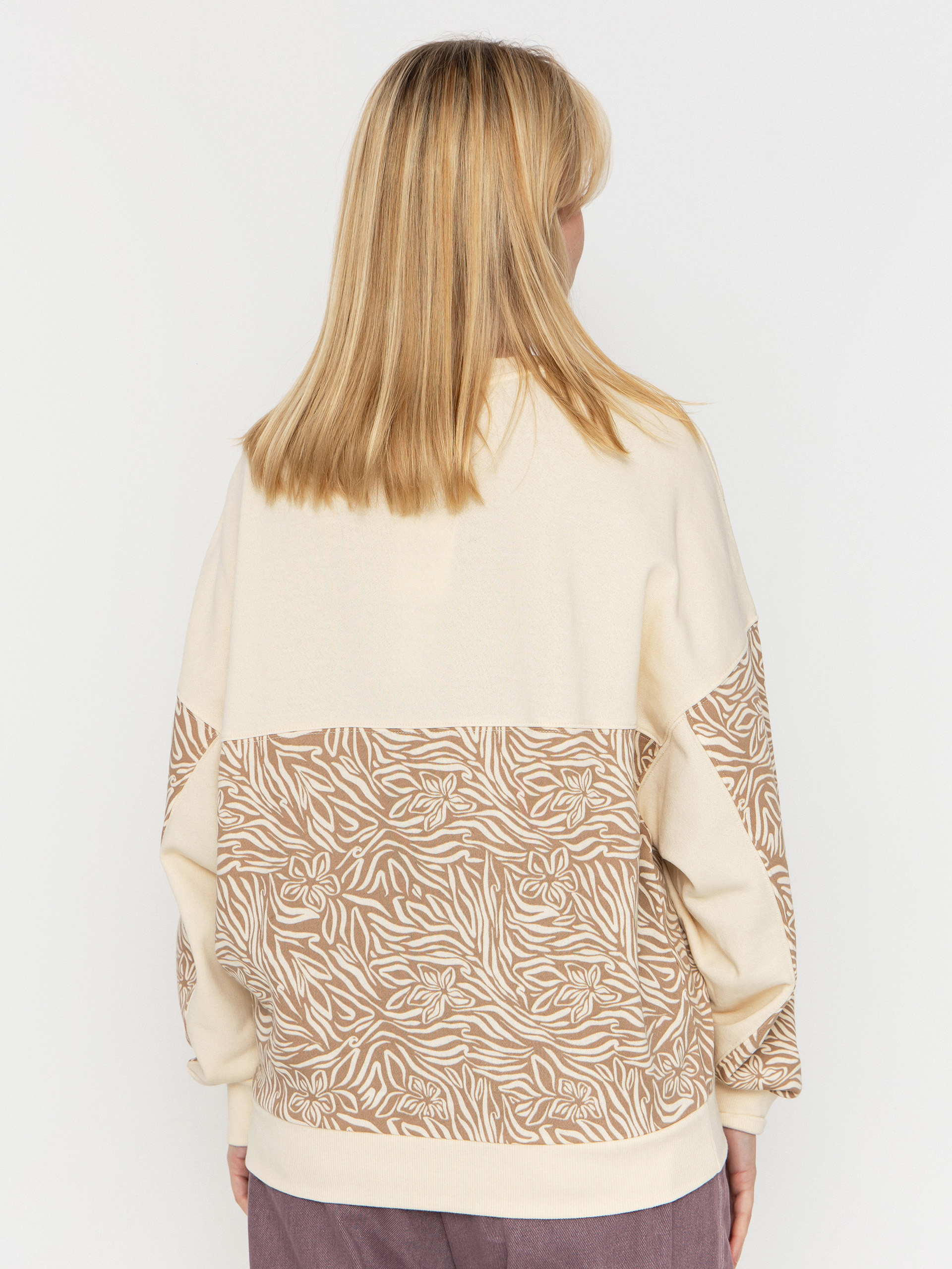 Суитшърт Roxy Gone Wild Block Wmn (parchment animal floral)
