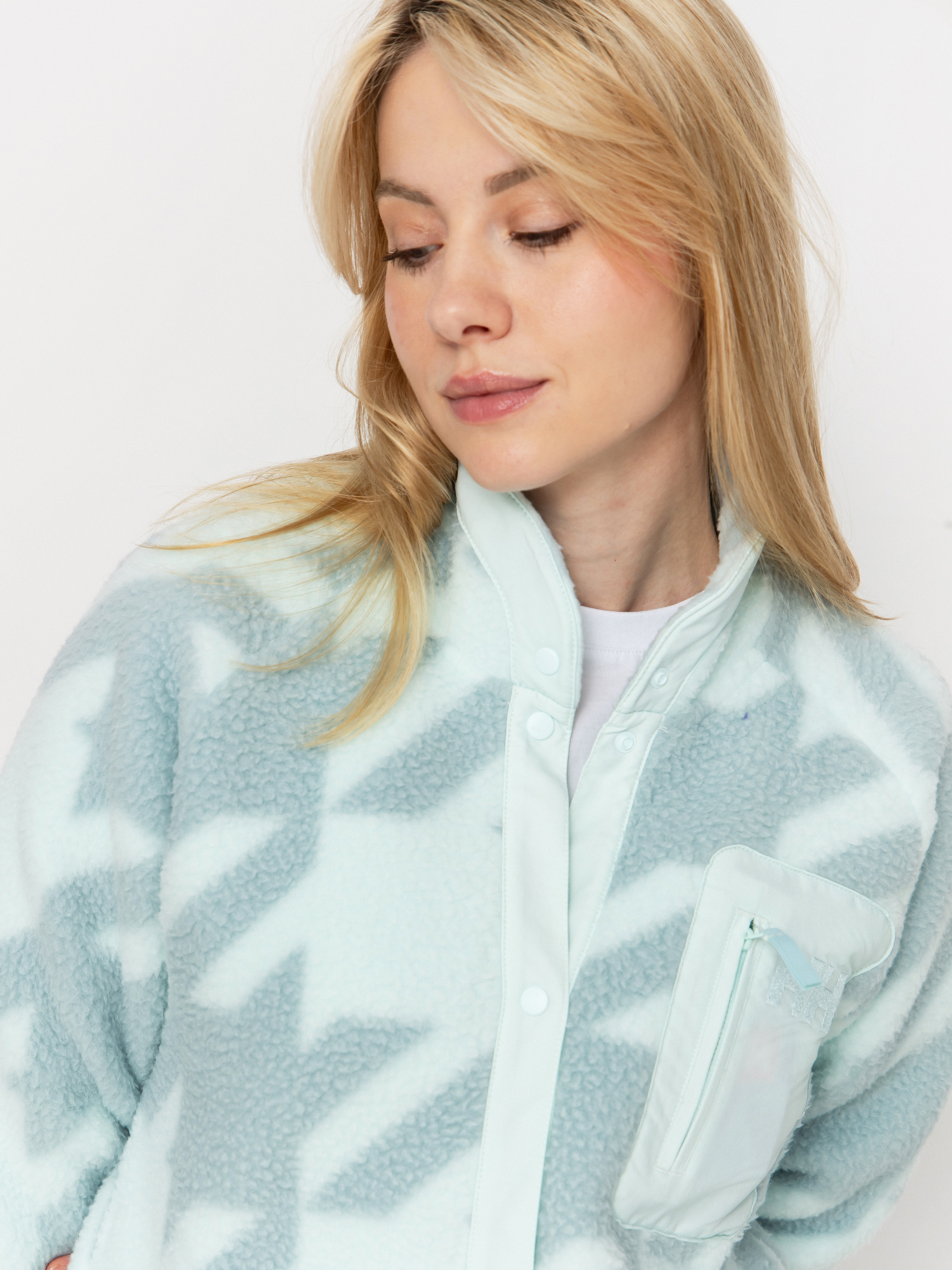 Дамски Поларени суитшърт Helly Hansen Imperial Printed Pile Snap (icicle houndstooth aop)