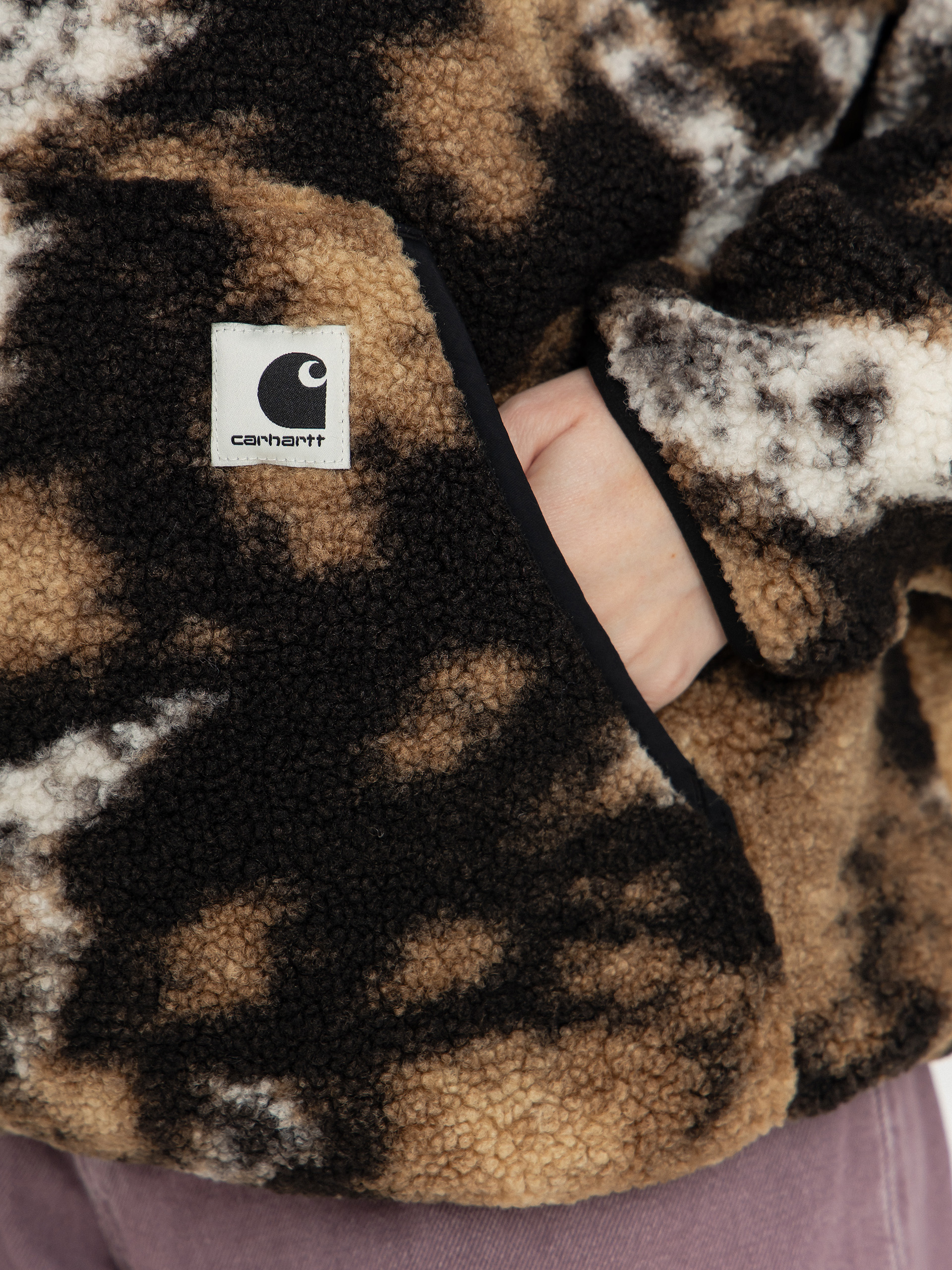 Дамски Поларени суитшърт Carhartt WIP Elliot (wild dog jacquard/black)