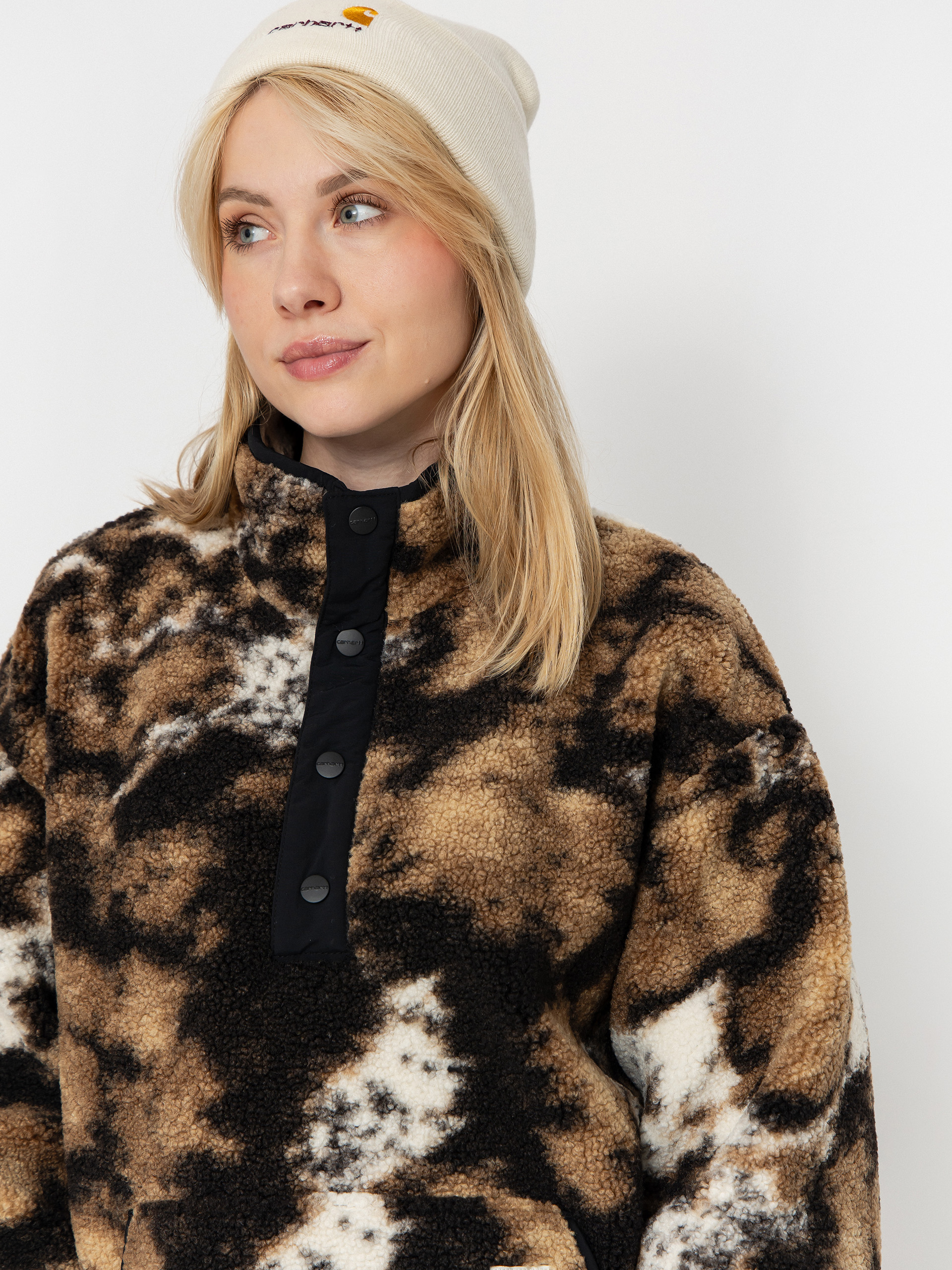 Дамски Поларени суитшърт Carhartt WIP Elliot (wild dog jacquard/black)