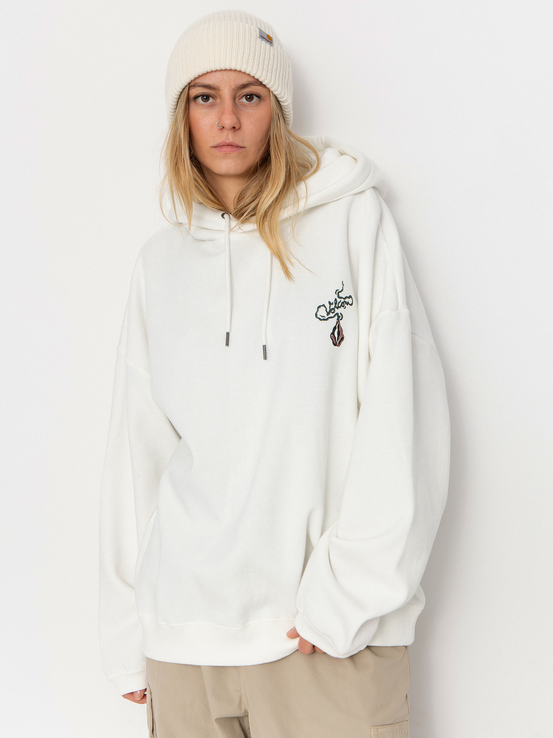 Суитшърт с качулка Volcom Radical Daze HD Wmn (star white)