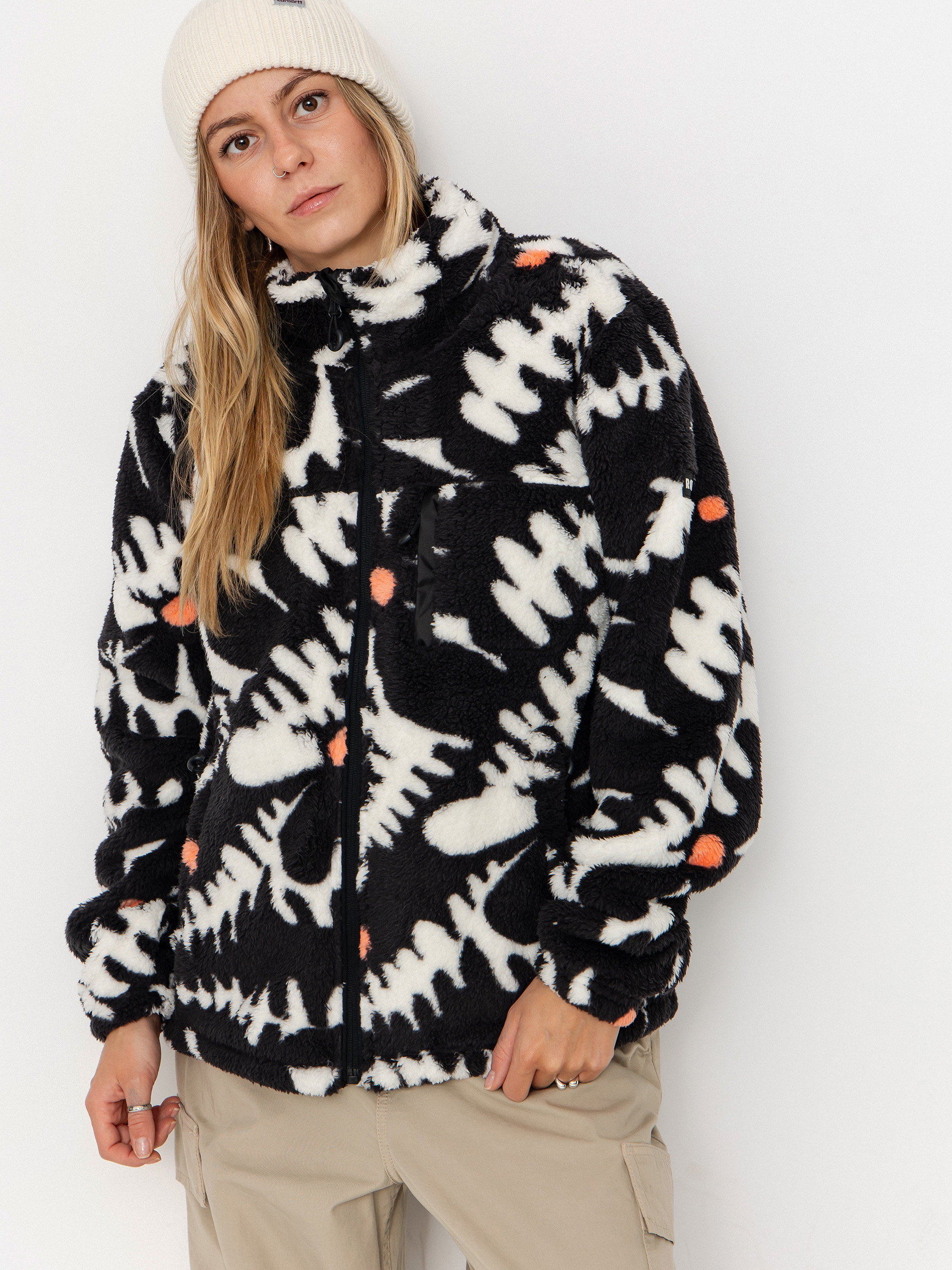 Поларени суитшърт Roxy Alabama Full Zip Printed Wmn