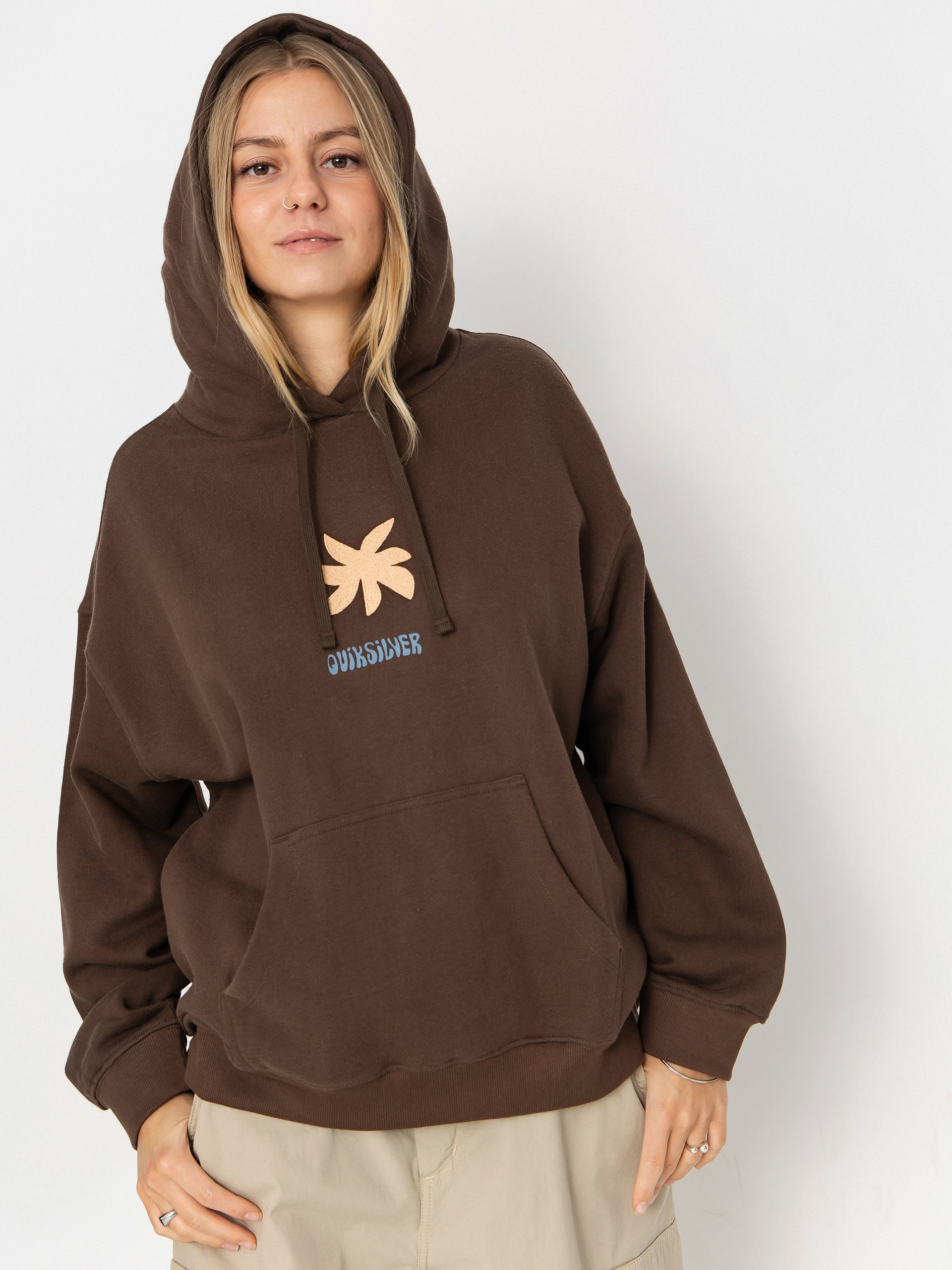 Суитшърт с качулка Quiksilver Standard HD Wmn (chocolate brown)