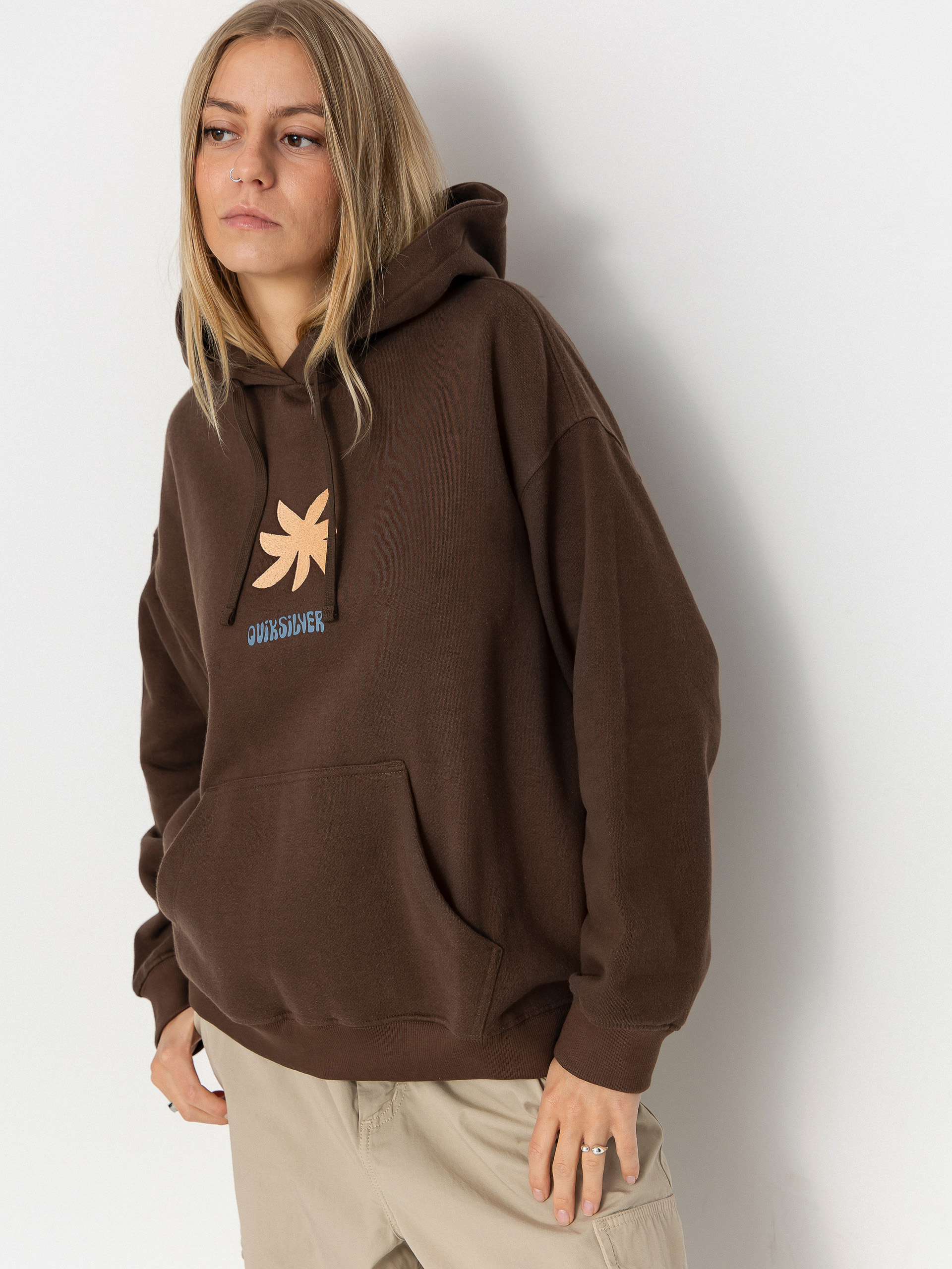 Суитшърт с качулка Quiksilver Standard HD Wmn (chocolate brown)