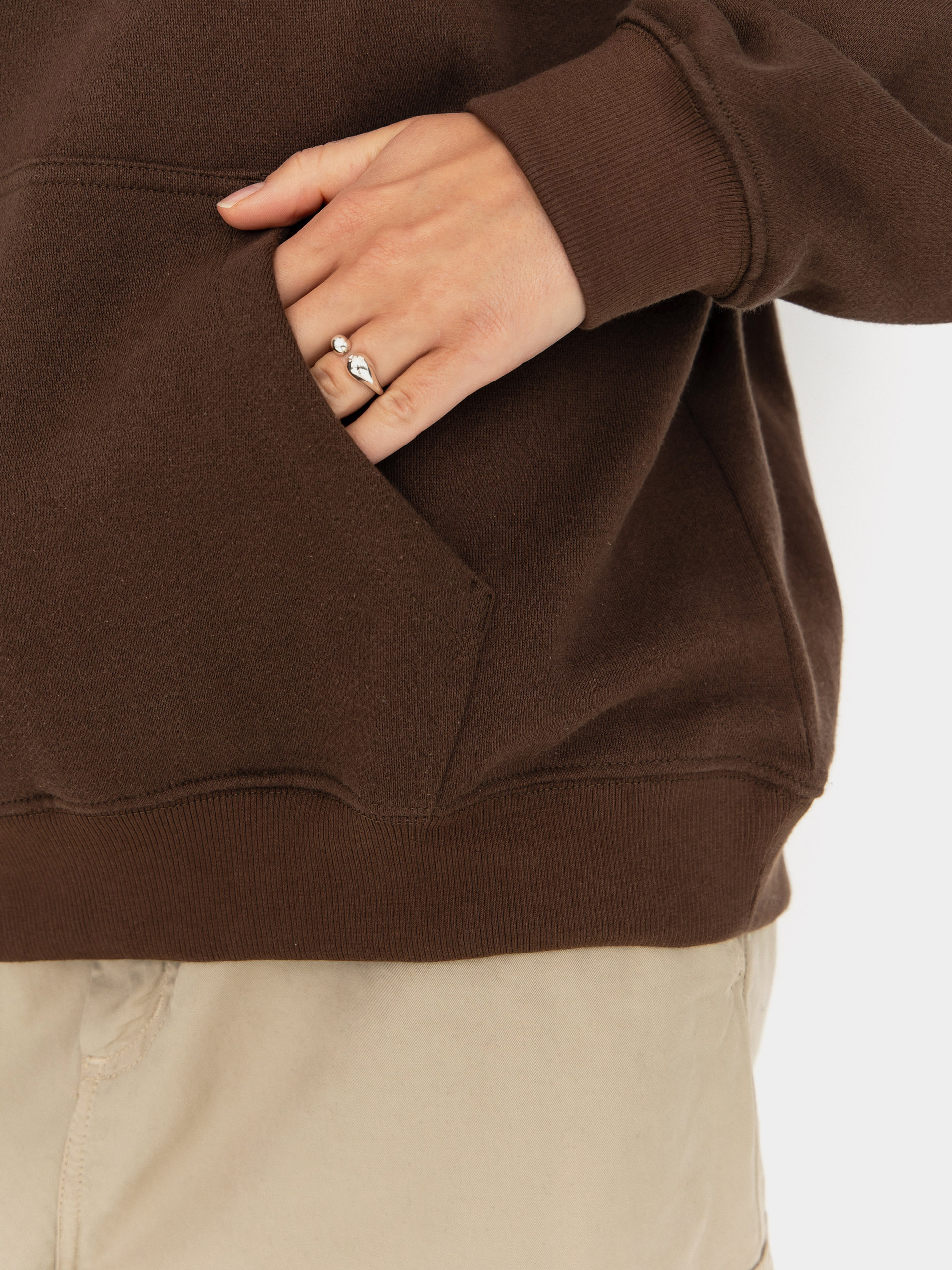 Суитшърт с качулка Quiksilver Standard HD Wmn (chocolate brown)